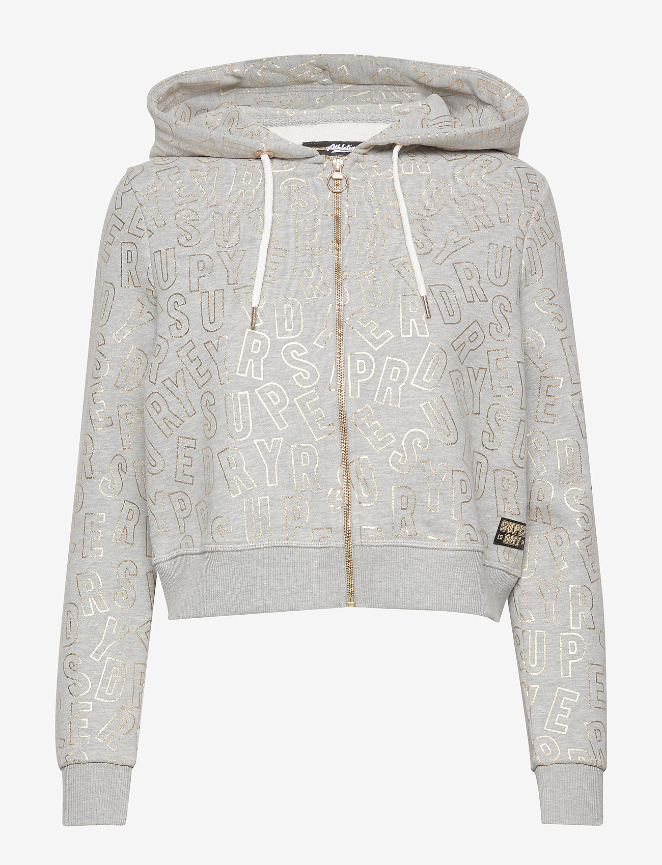 Superdry - ACE METALLIC ZIPHOOD - dawn grey marl - 0