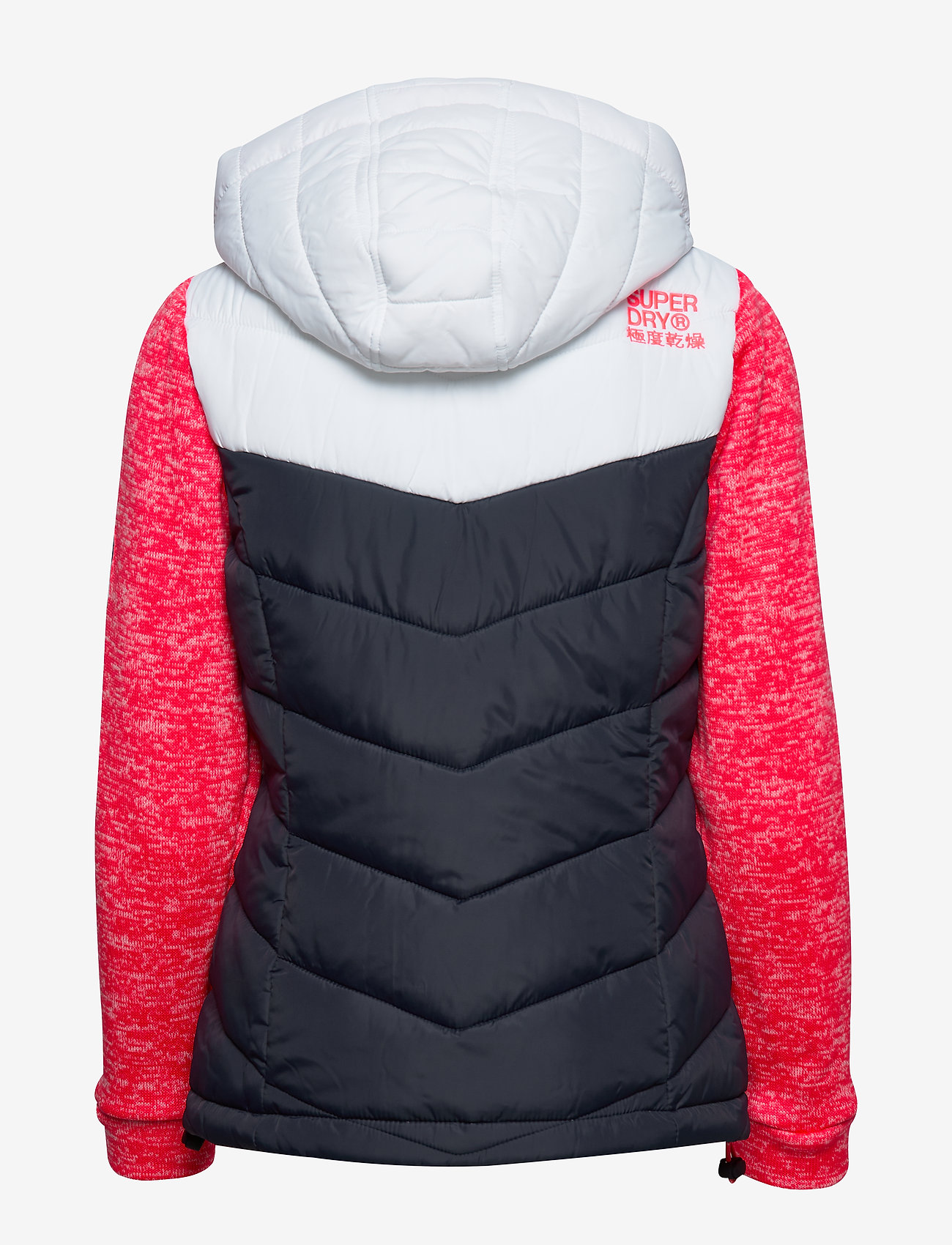 Superdry - STORM HYBRID CLRBLOCK ZIPHOOD - fusion pink marl/white/navy - 3