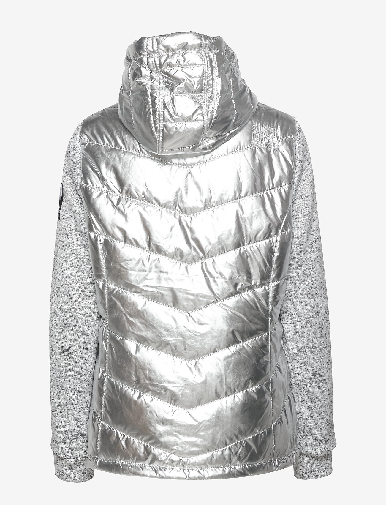 Superdry - STORM HYBRID METALLIC ZIPHOOD - silver shine/silver gritty - 2
