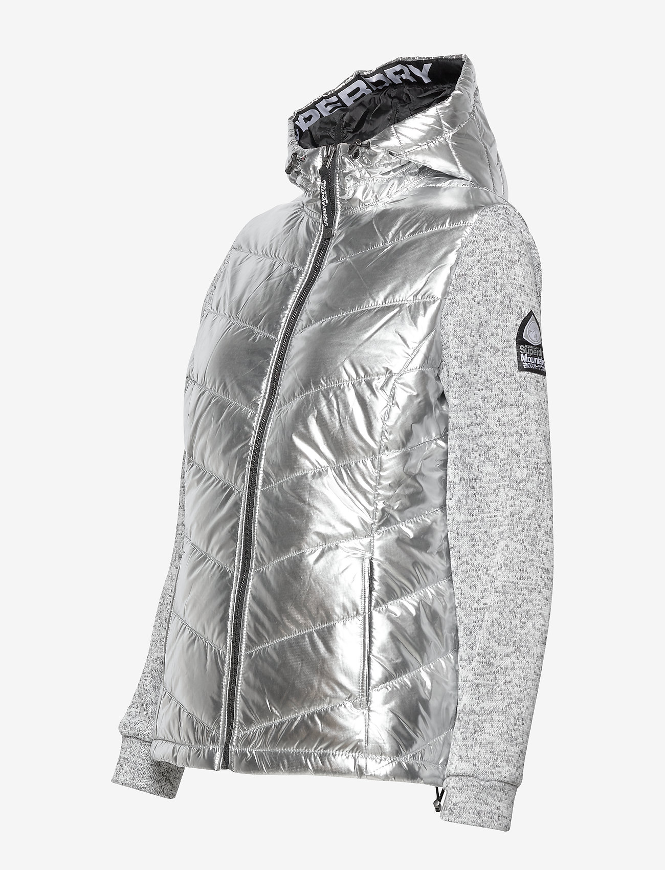 Superdry - STORM HYBRID METALLIC ZIPHOOD - silver shine/silver gritty - 3