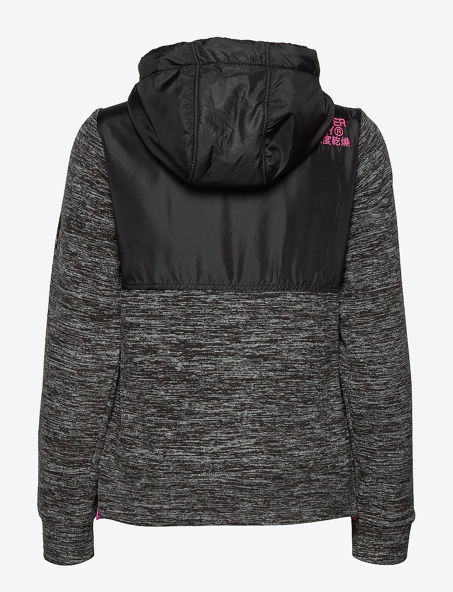 Superdry - STORM HYBRID OVERHEAD HOOD - black marl/black - 2