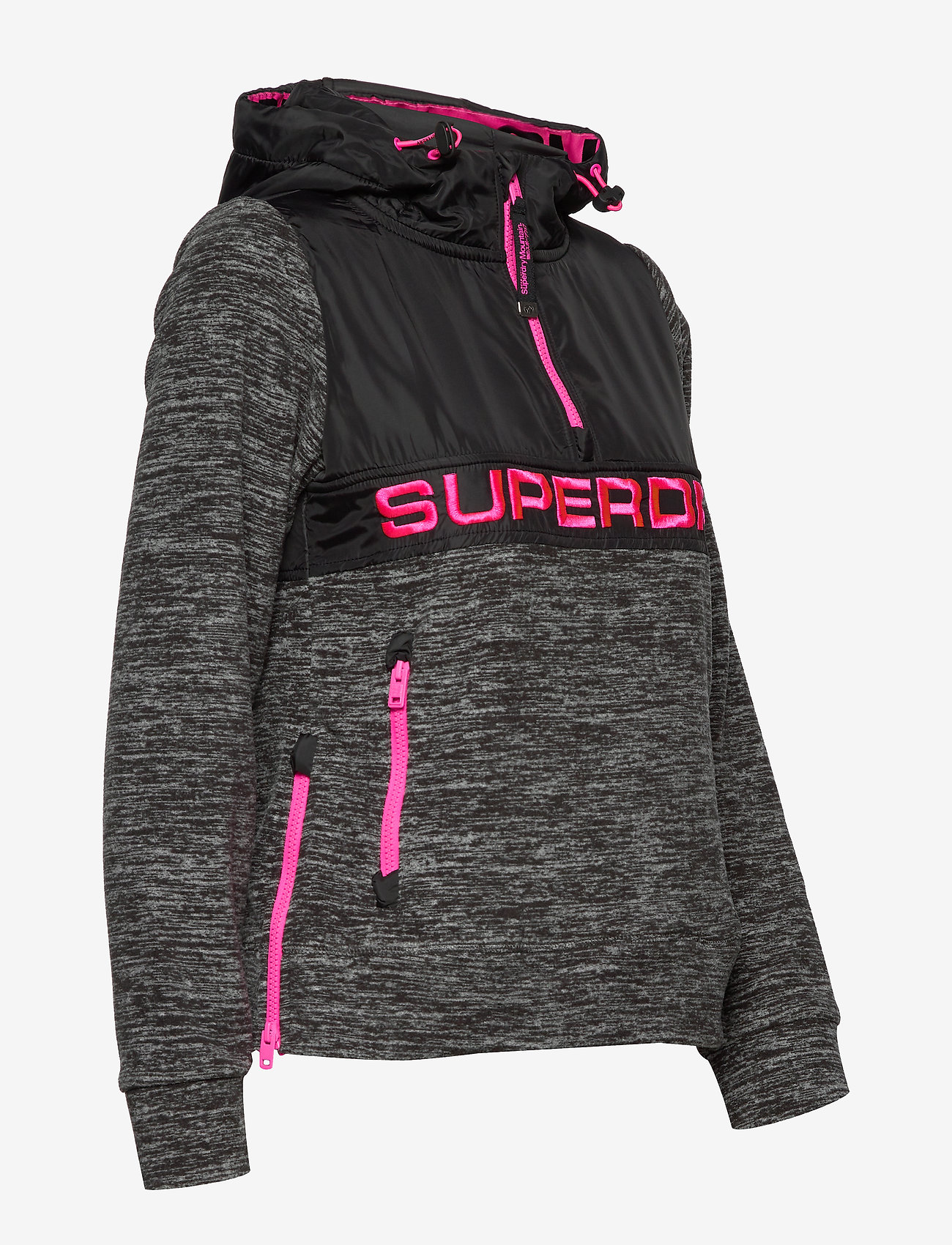 Superdry - STORM HYBRID OVERHEAD HOOD - black marl/black - 4