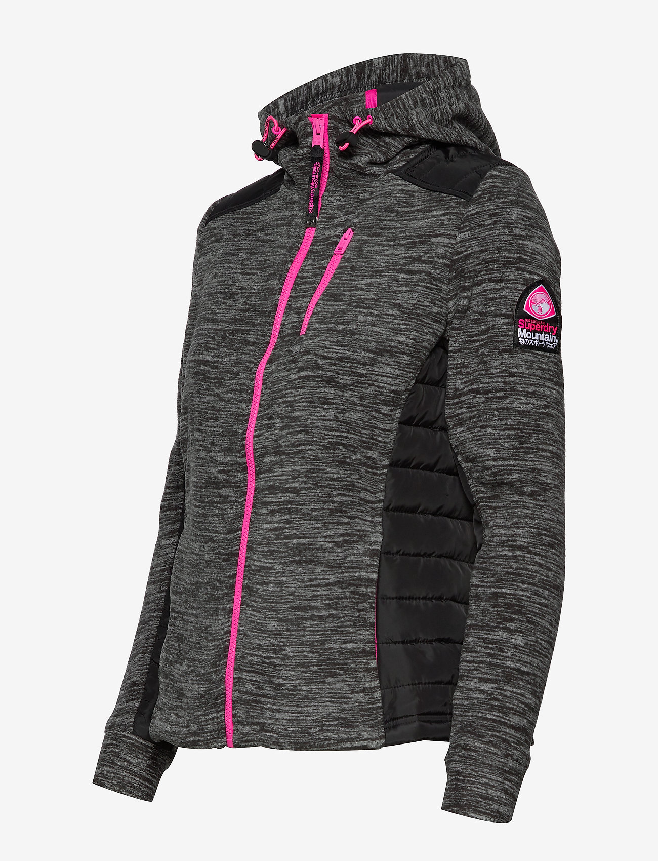 Superdry - STORM HYBRID PANEL ZIPHOOD - black marl - 4