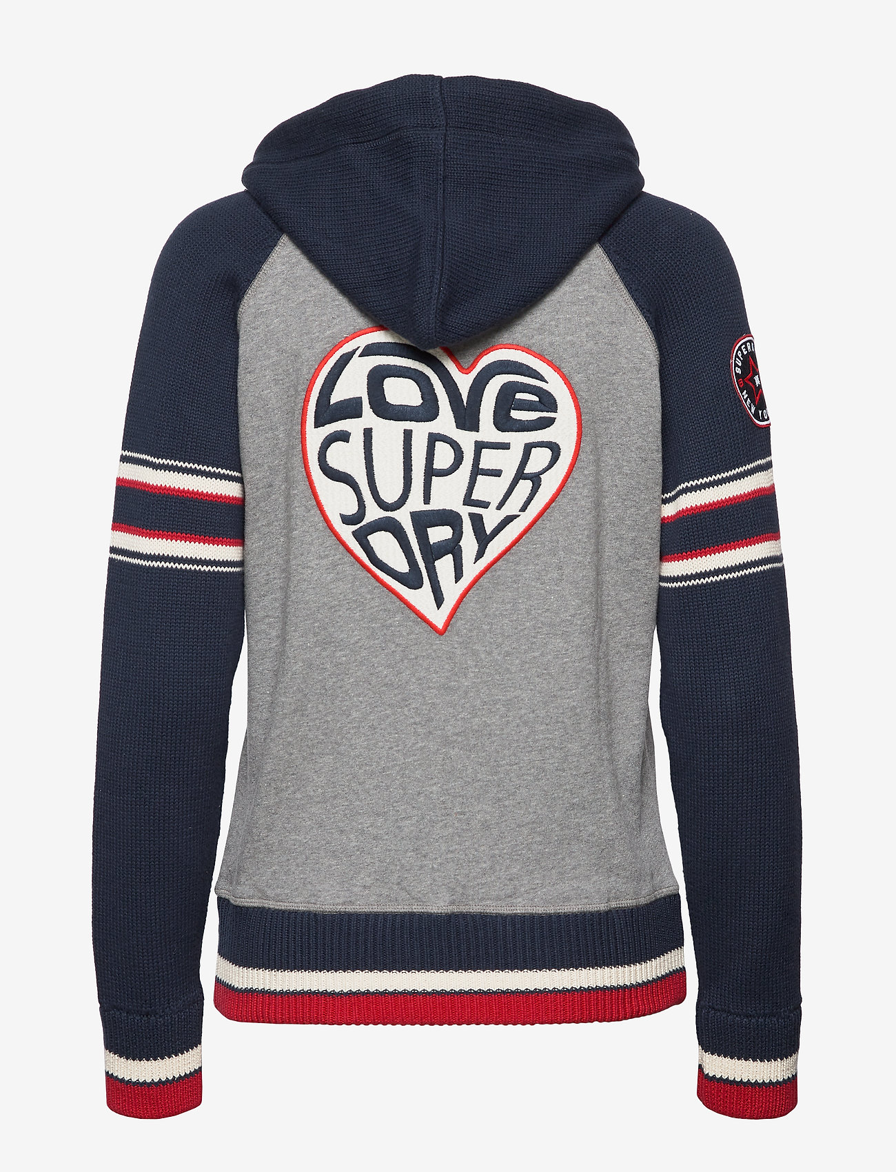 Superdry - VARSITY CLUB PREPPY ZIPHOOD - silver grey - 1
