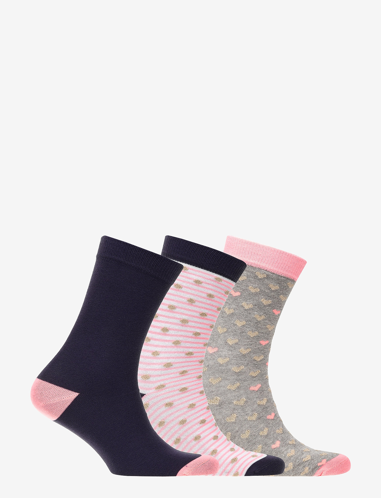 Superdry - GOLD HEART MIX SOCK  TRIPLE PACK - gold/navy/polka dot - 1