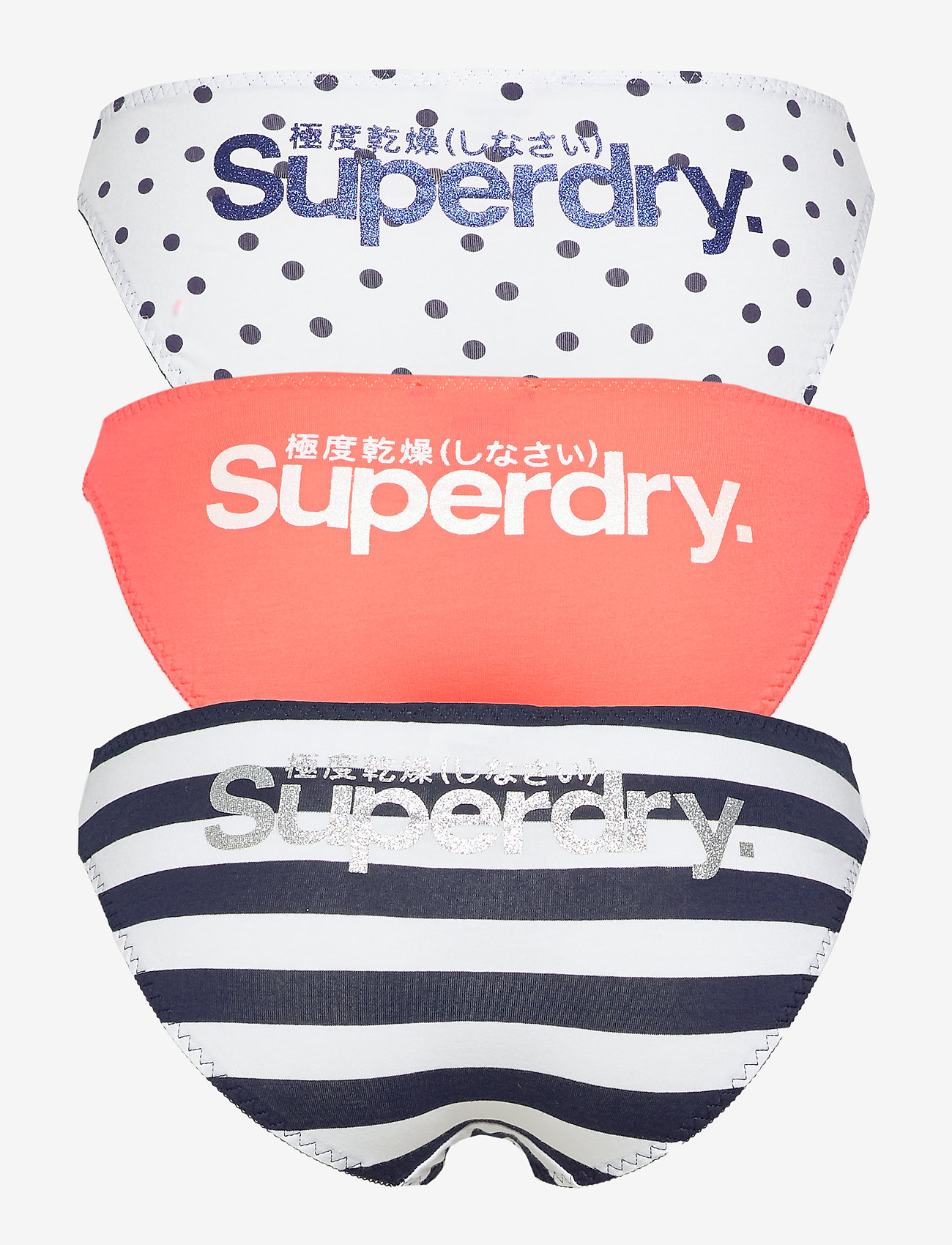 Superdry - SUPER STANDARD BRIEF TRIPLE PACK - navy coral spot - 2
