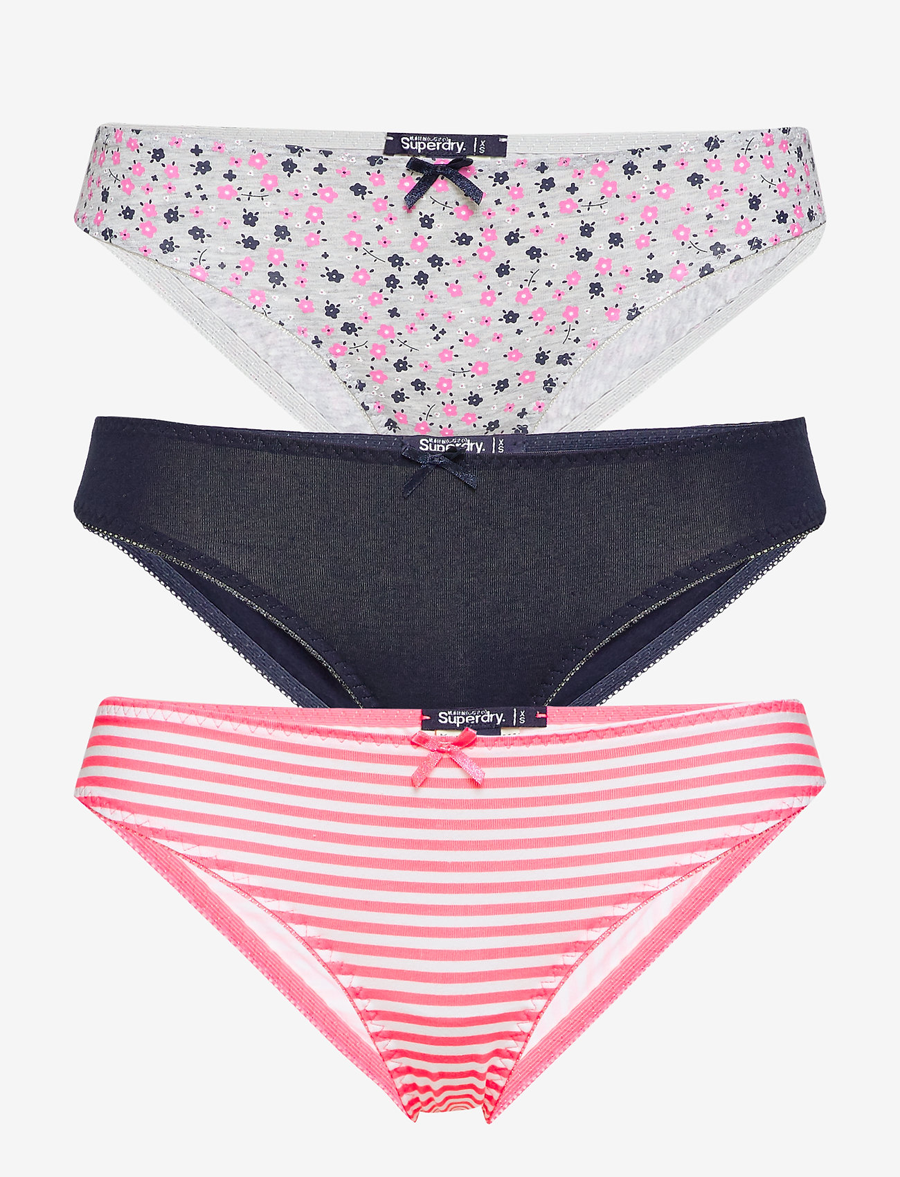 SUPER STANDARD BRIEF TRIPLE PACK - PINK NAVY DITSY