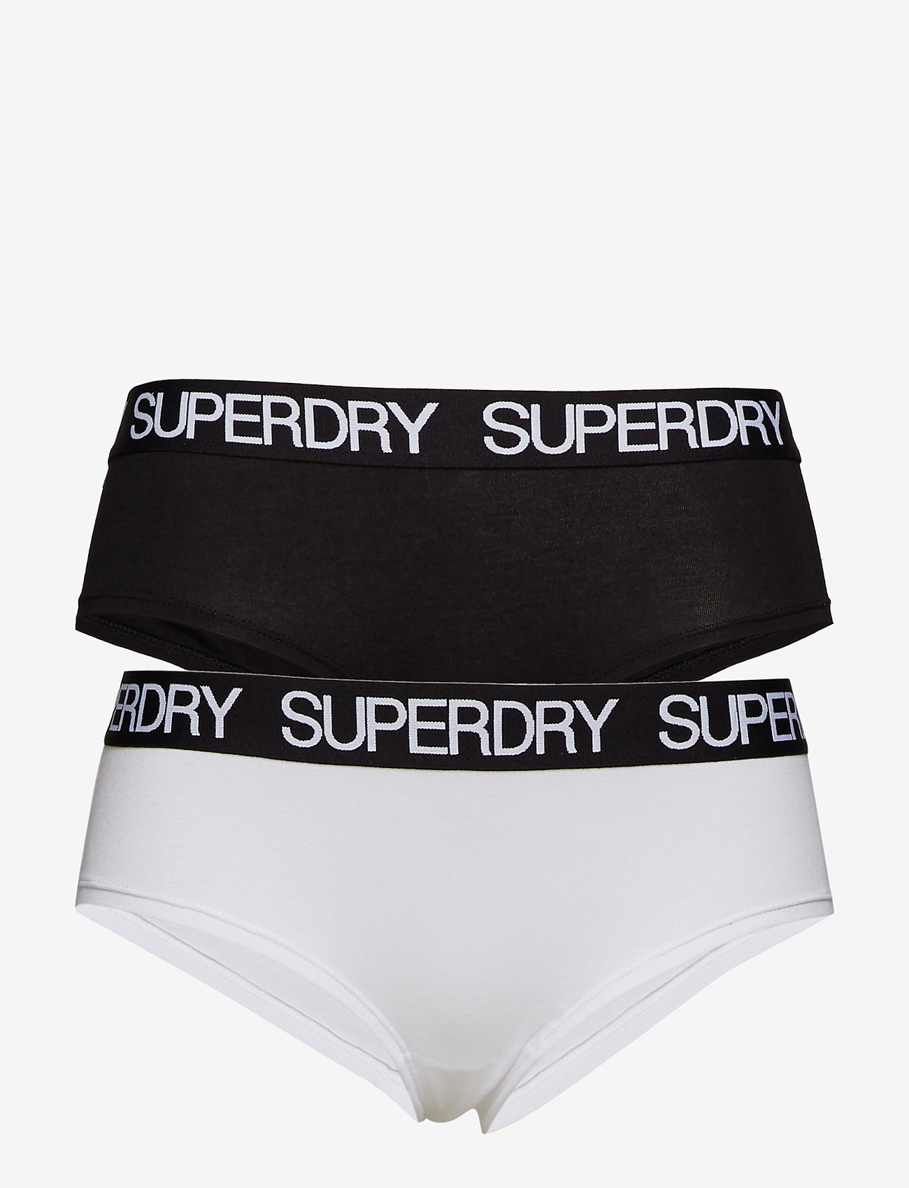 Superdry - ESSENTIAL SPORT BOXER DOUBLE PACK - black white - 0