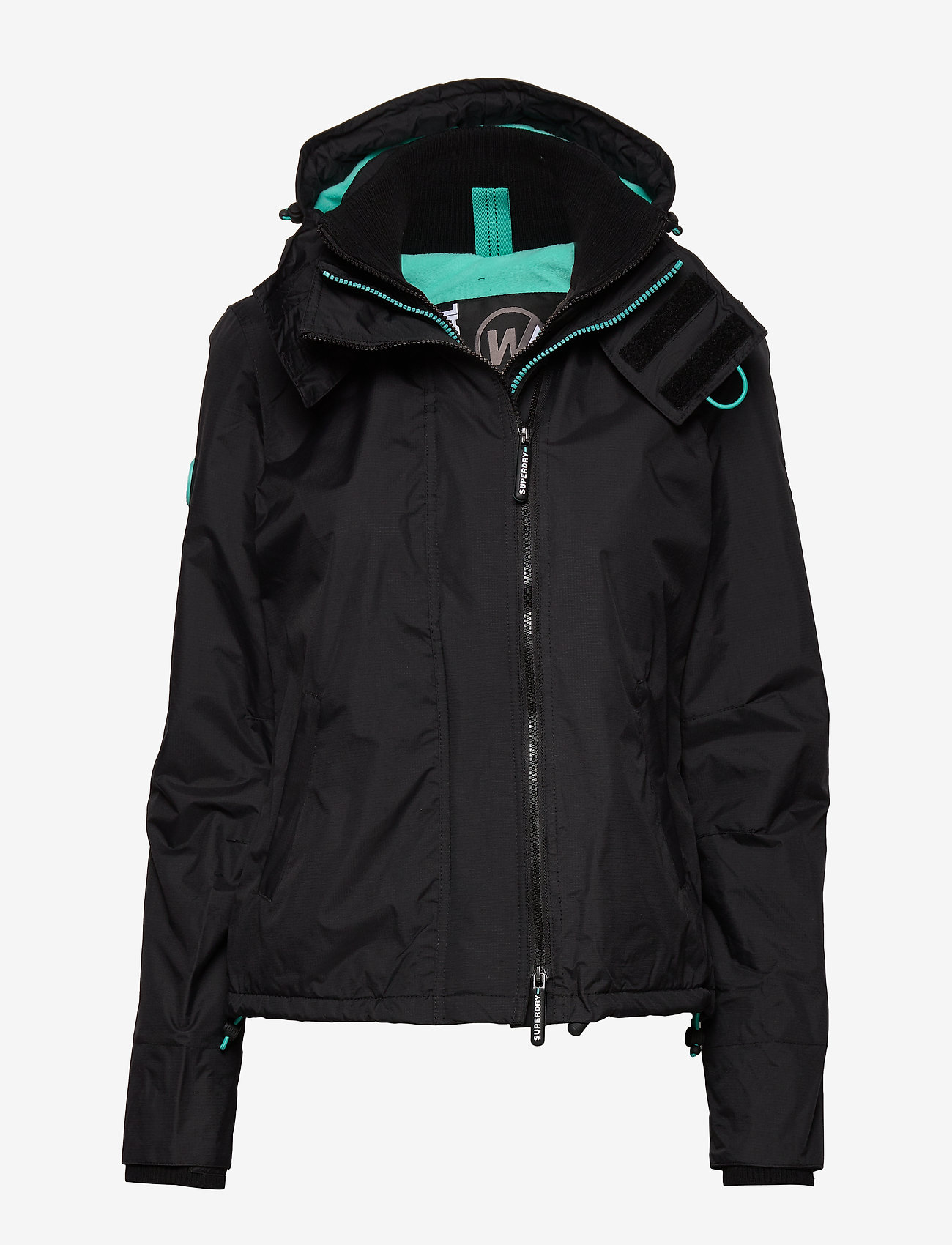 Superdry - ARCTIC HOODED POP ZIP WINDCHEATER - black/spearmint - 0