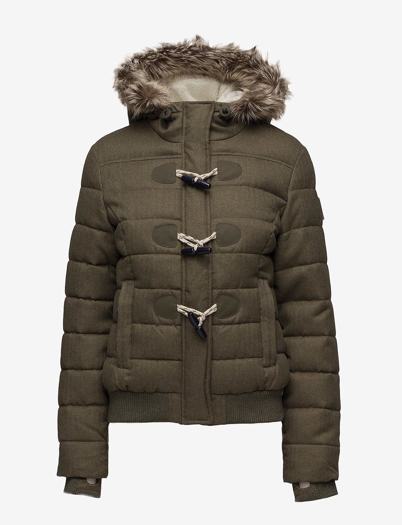 Superdry - MARL TOGGLE PUFFLE JACKET - dakota green herringbone - 1