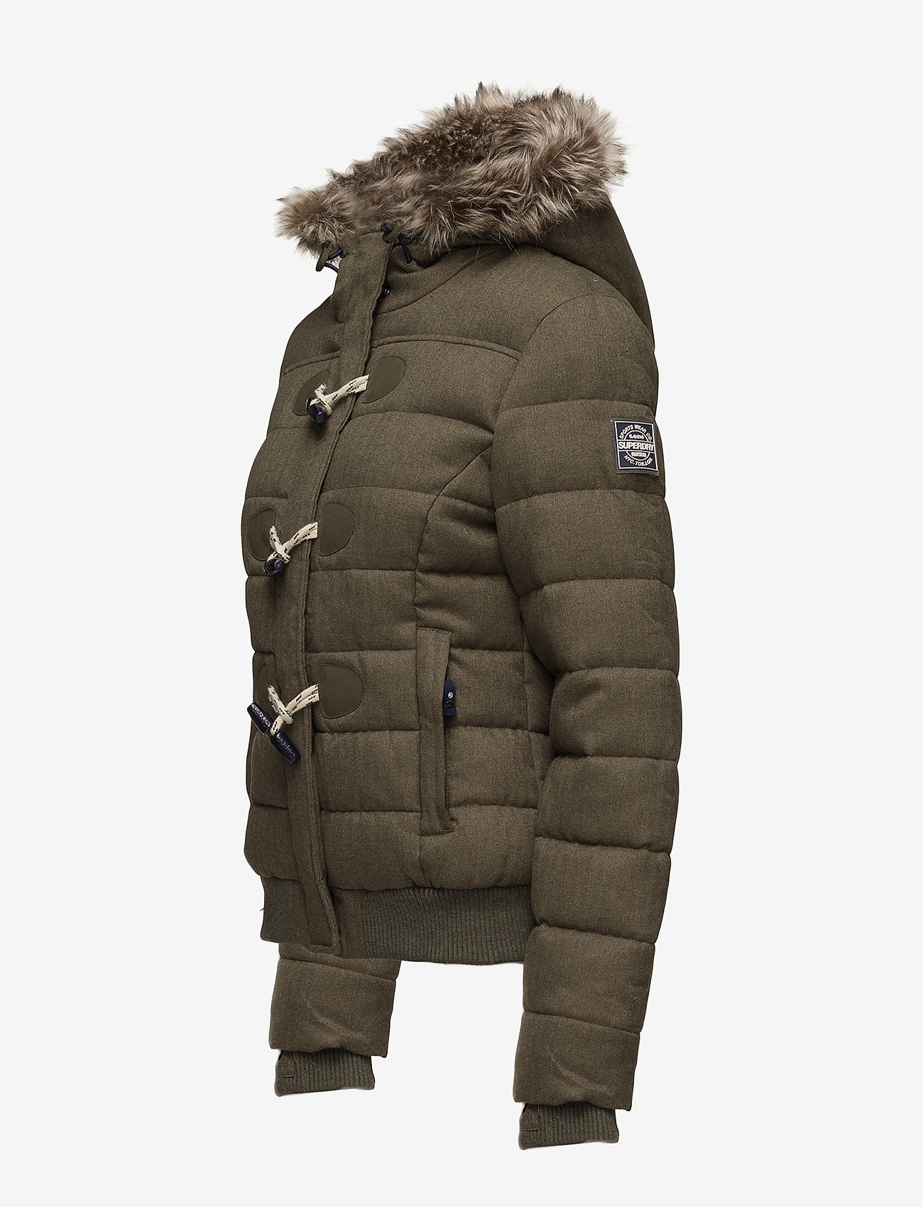 Superdry - MARL TOGGLE PUFFLE JACKET - dakota green herringbone - 3