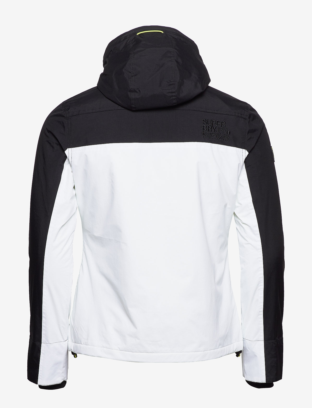 Superdry - ARCTC HOOD PACF POPZIP WNDCHTR - black/white/toxic green - 4