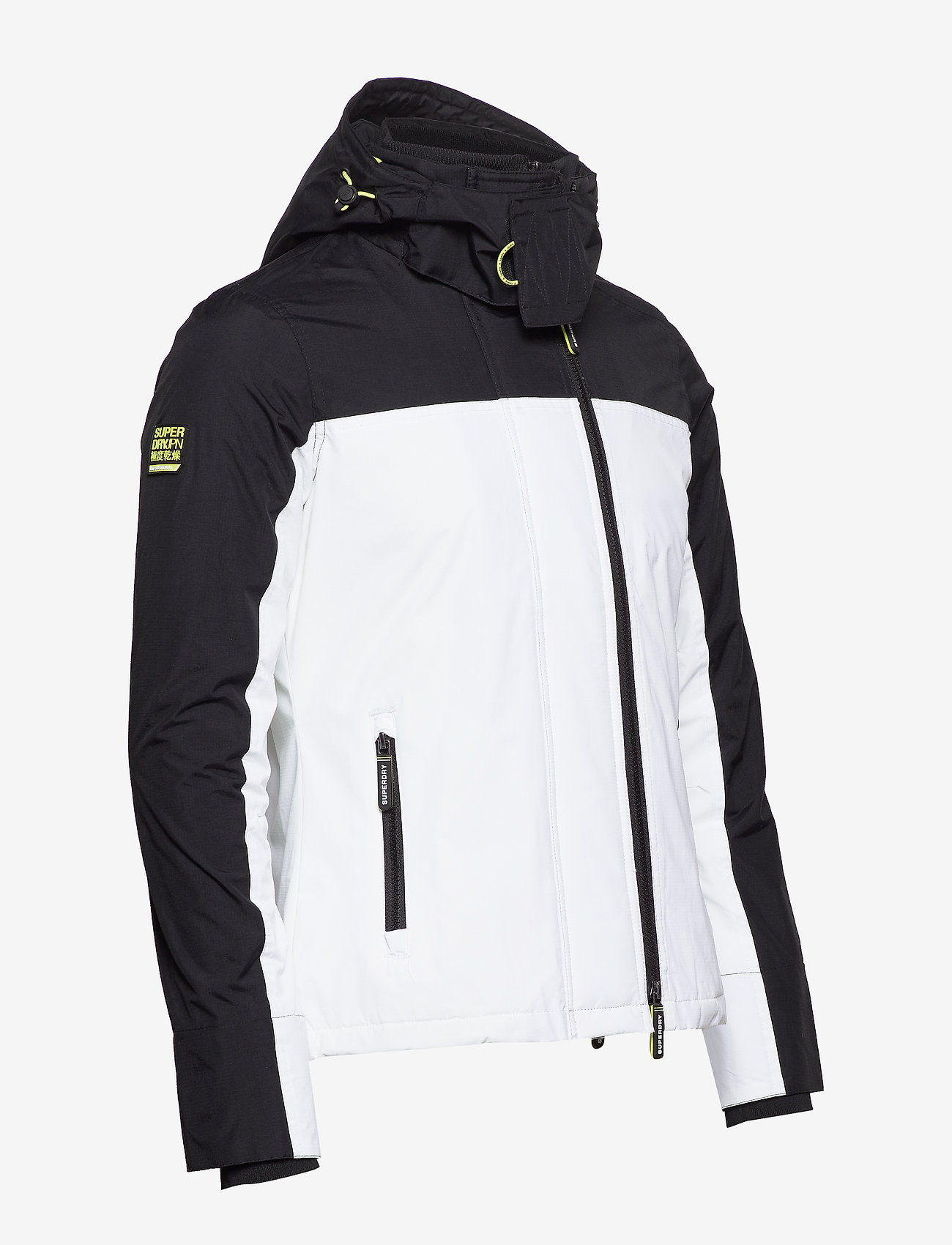 Superdry - ARCTC HOOD PACF POPZIP WNDCHTR - black/white/toxic green - 5