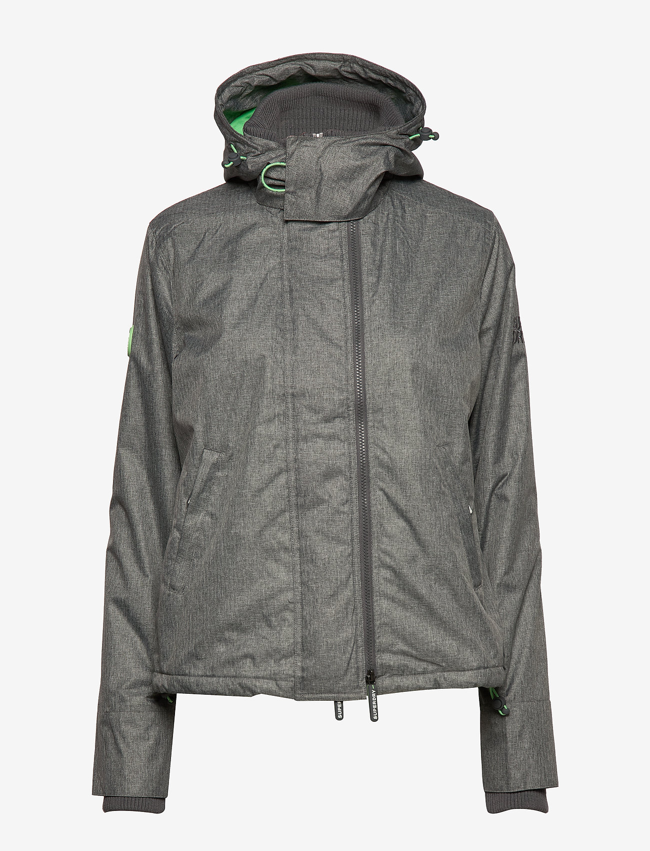 Superdry - ARCTIC HOOD POPZIP WINDCHEATER - grey herringbone/mint leaf - 1