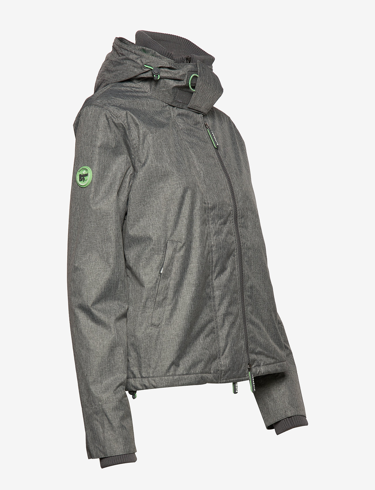 Superdry - ARCTIC HOOD POPZIP WINDCHEATER - grey herringbone/mint leaf - 3