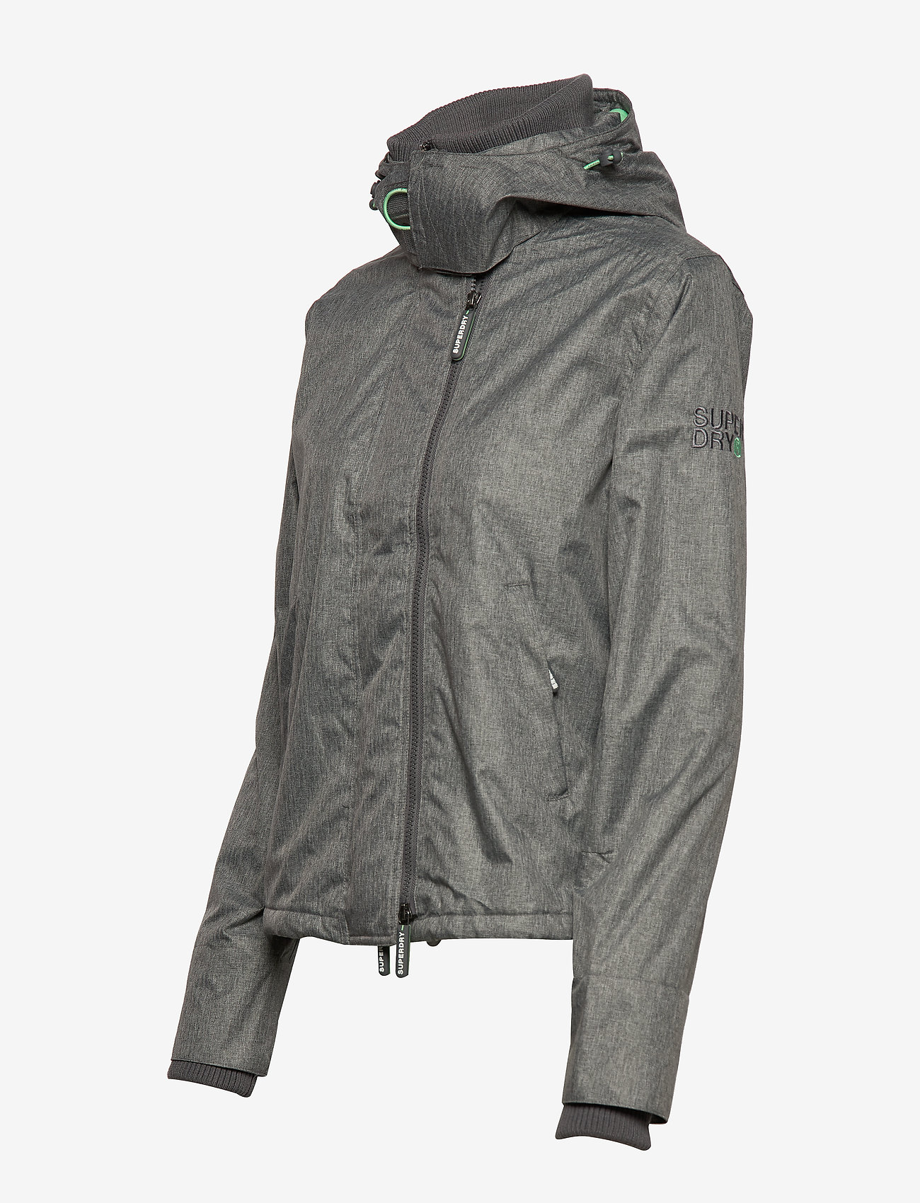 Superdry - ARCTIC HOOD POPZIP WINDCHEATER - grey herringbone/mint leaf - 4