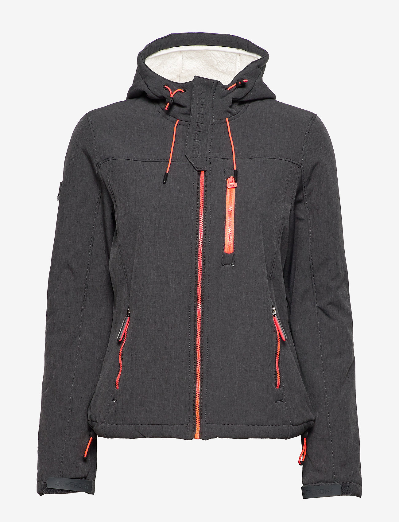 Superdry - HOODED WINTER WINDTREKKER - charcoal grit/firey coral - 1
