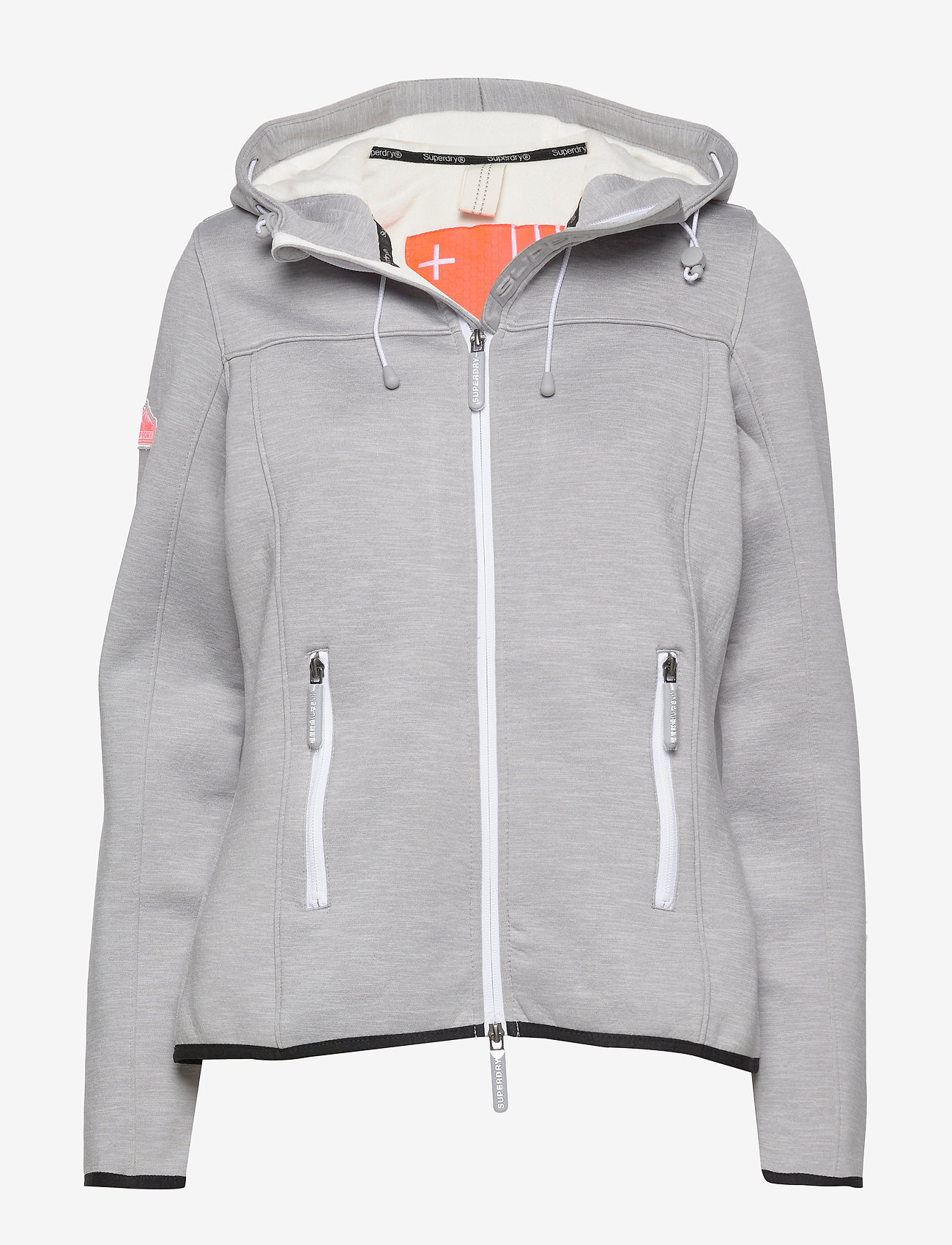 Superdry - HOODED PRISM WINDTREKKER - light grey slub/ecru - 0