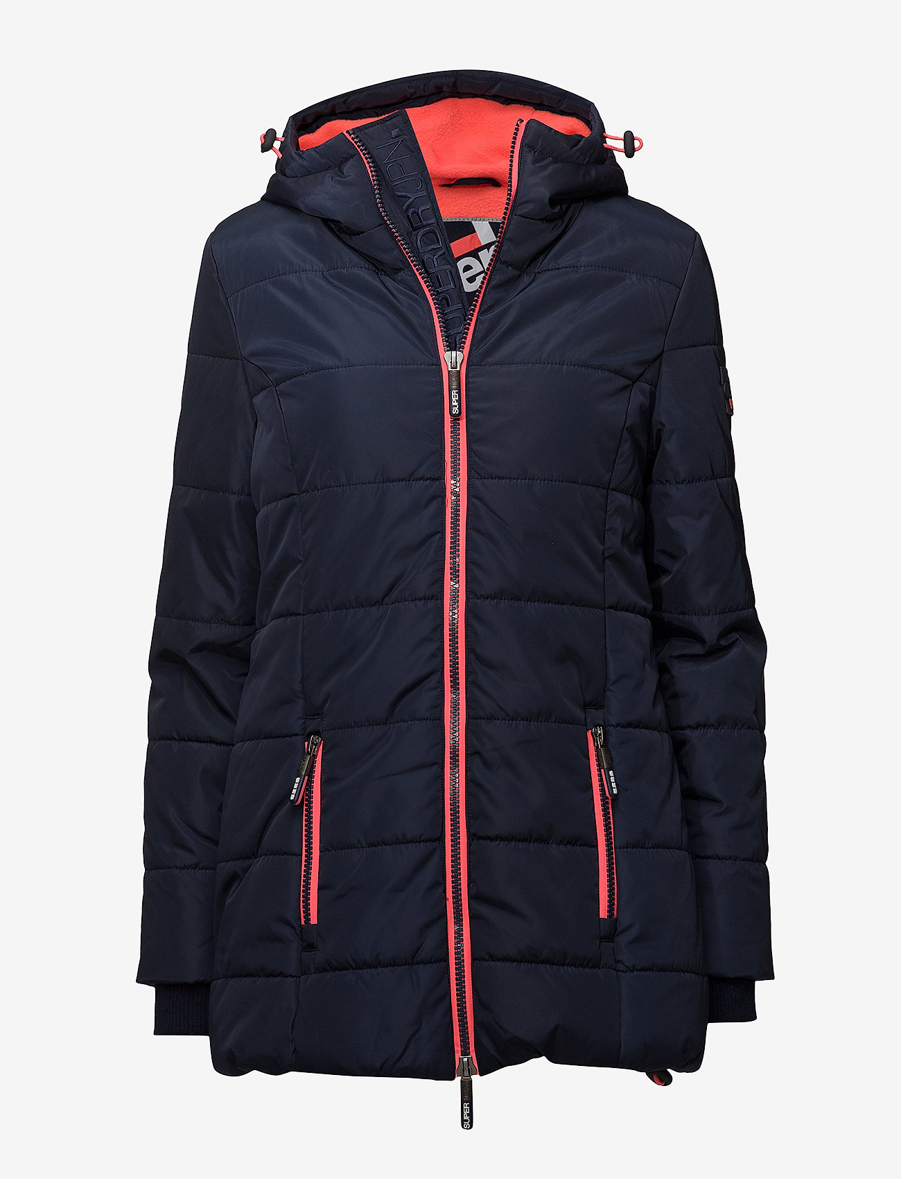 Superdry - TALL SPORTS PUFFER - navy/fluro coral - 0