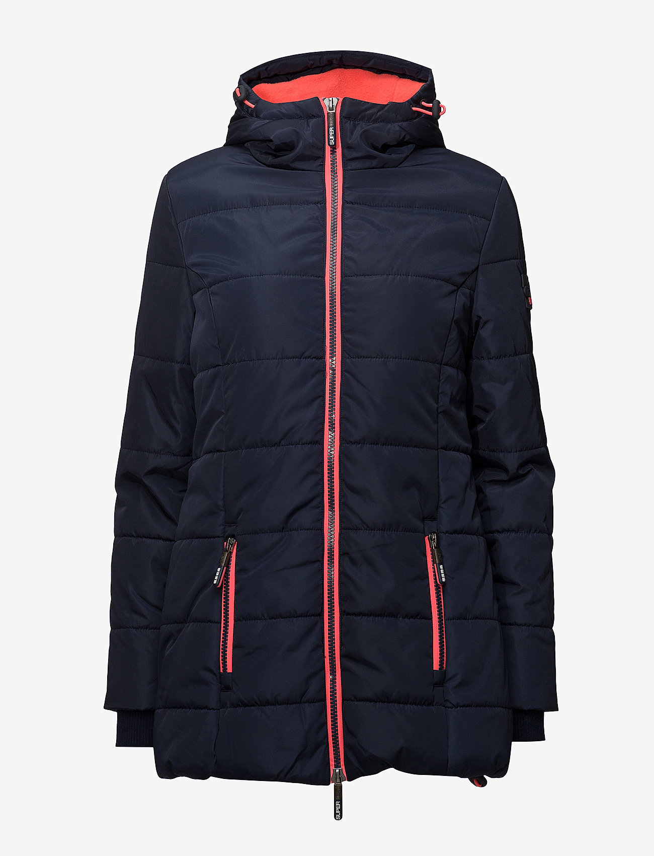Superdry - TALL SPORTS PUFFER - navy/fluro coral - 1
