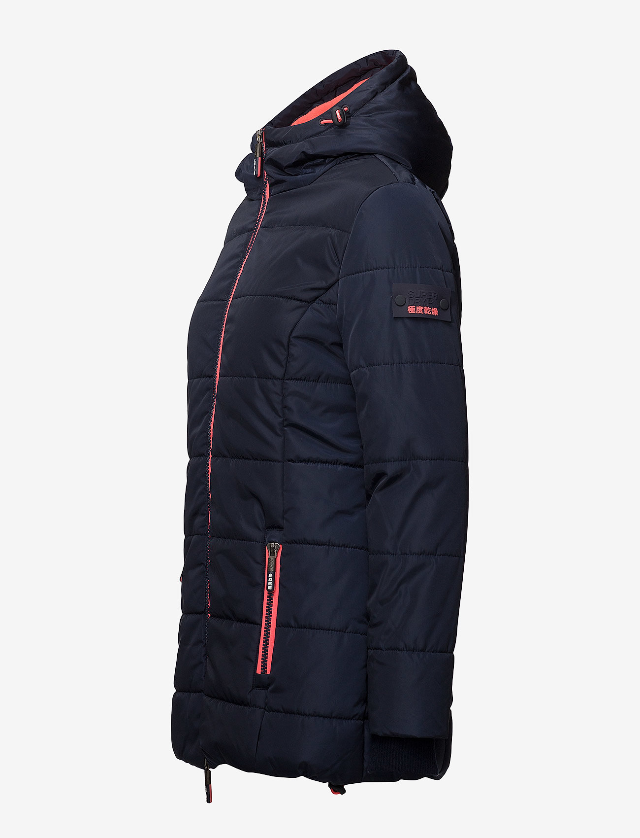 Superdry - TALL SPORTS PUFFER - navy/fluro coral - 3