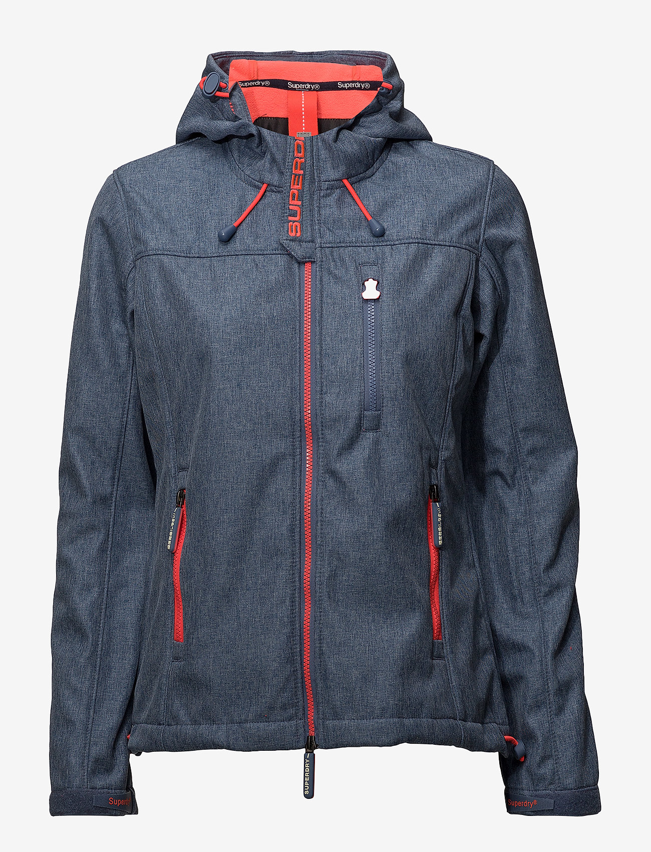 Superdry - HOODED WINDTREKKER - navy marl/fluro cherry - 1