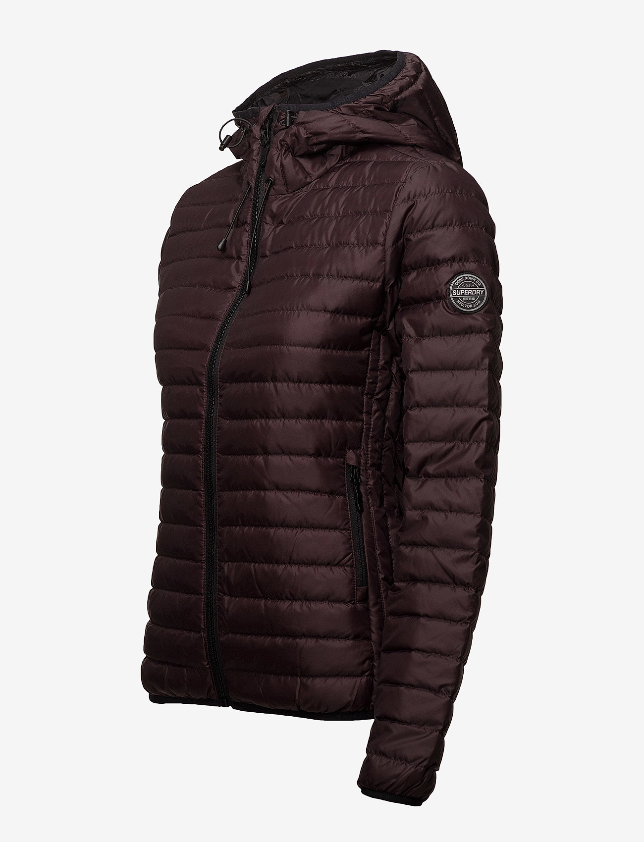 Superdry - CORE DOWN HOODED JACKET - deep plum - 3