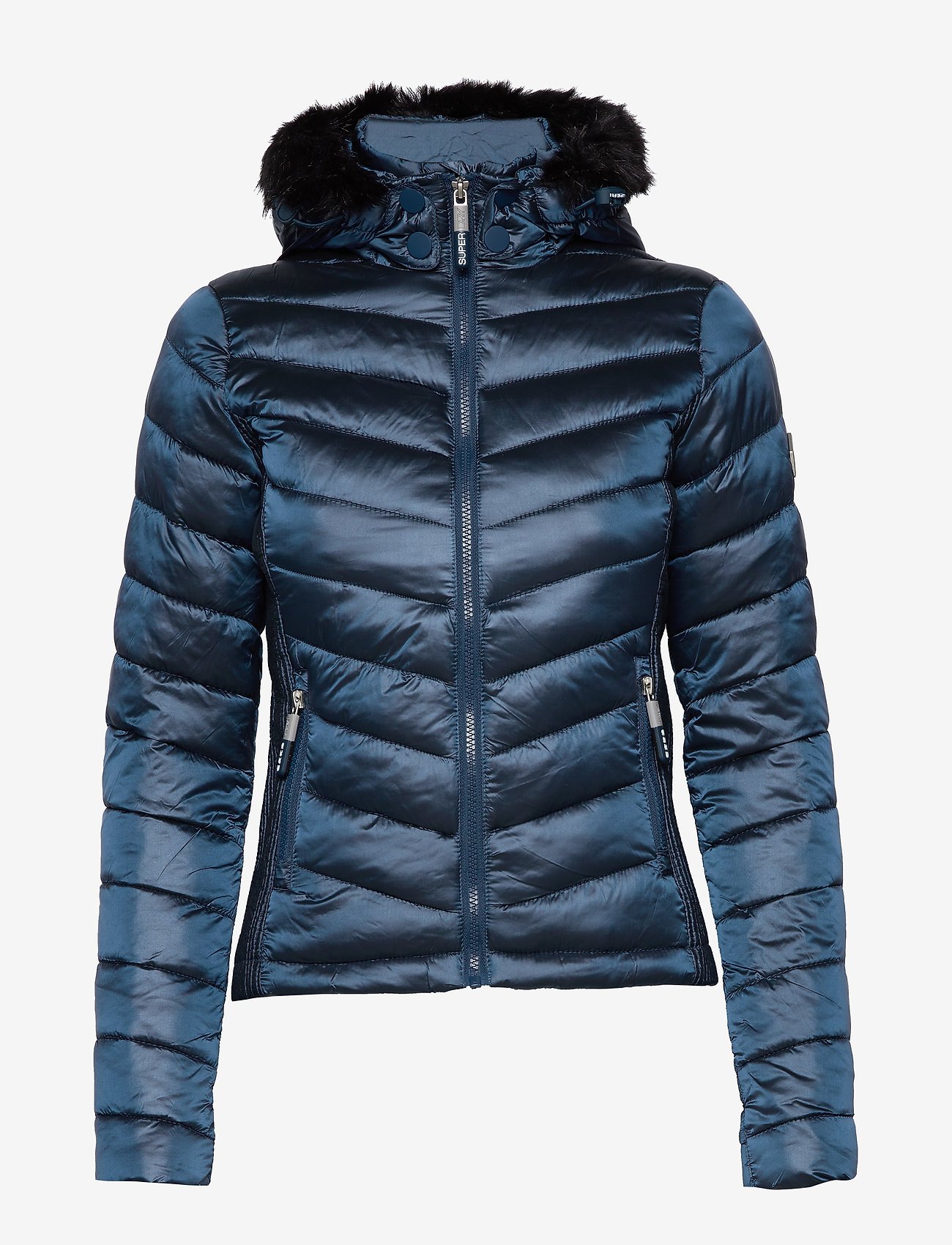 Superdry - HOODED LUXE CHEVRON FUJI - peacock - 1