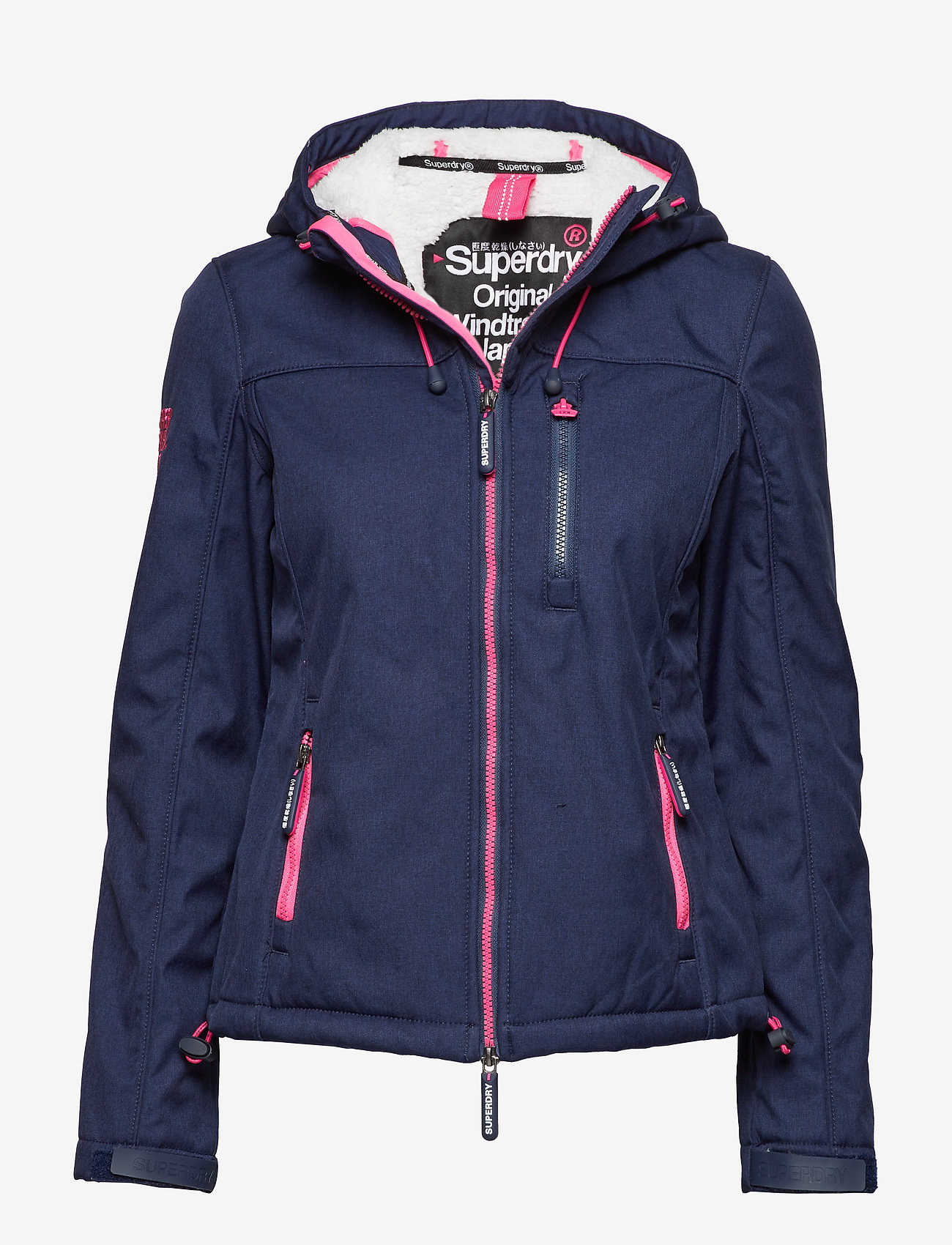 Superdry - HOODED SHERPA WINDTREKKER - eclipse navy marl/ecru - 0
