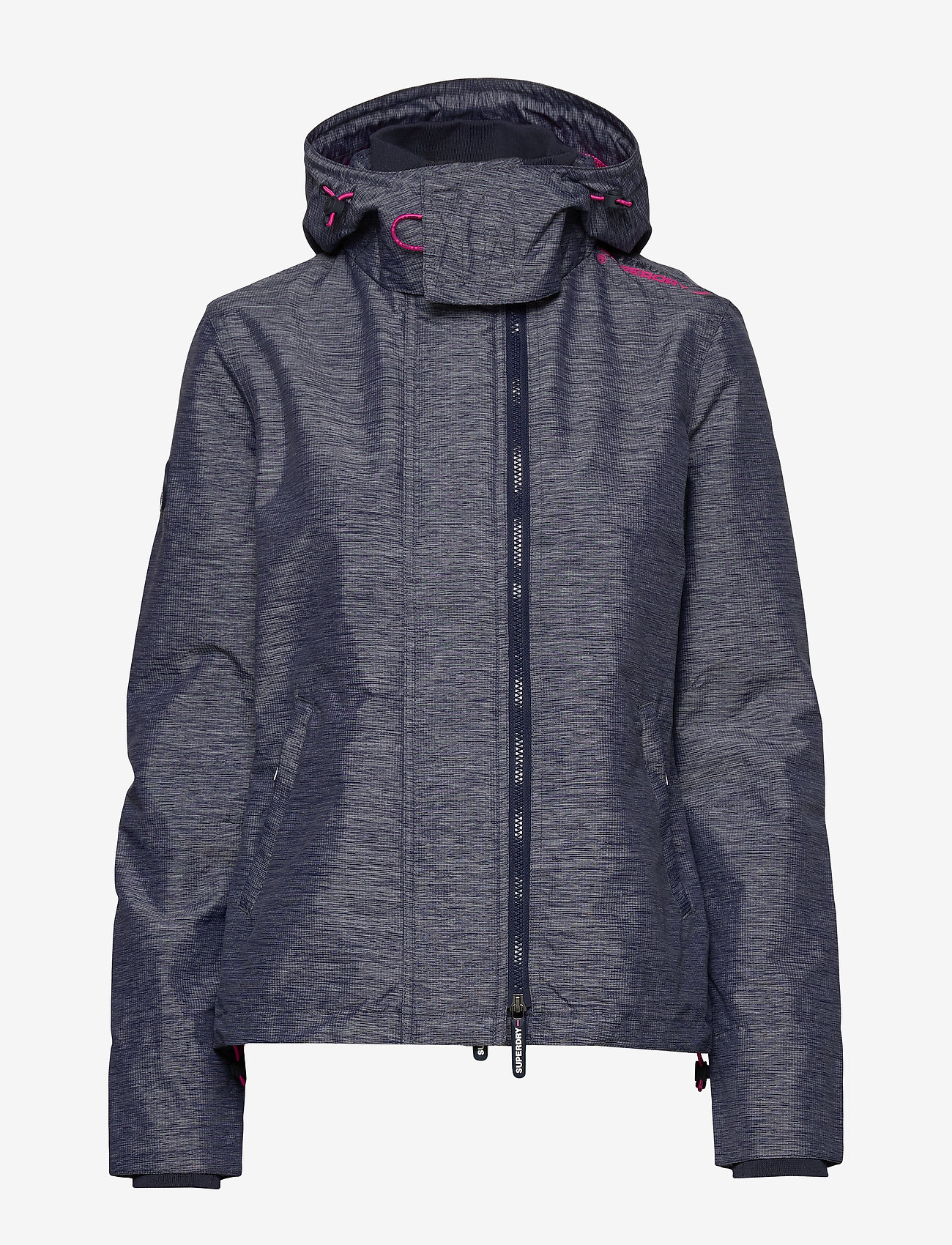 Superdry - TECH HOOD POP ZIP WINDCHEATER - new nvy marl/fuscia pnk sprkle - 2