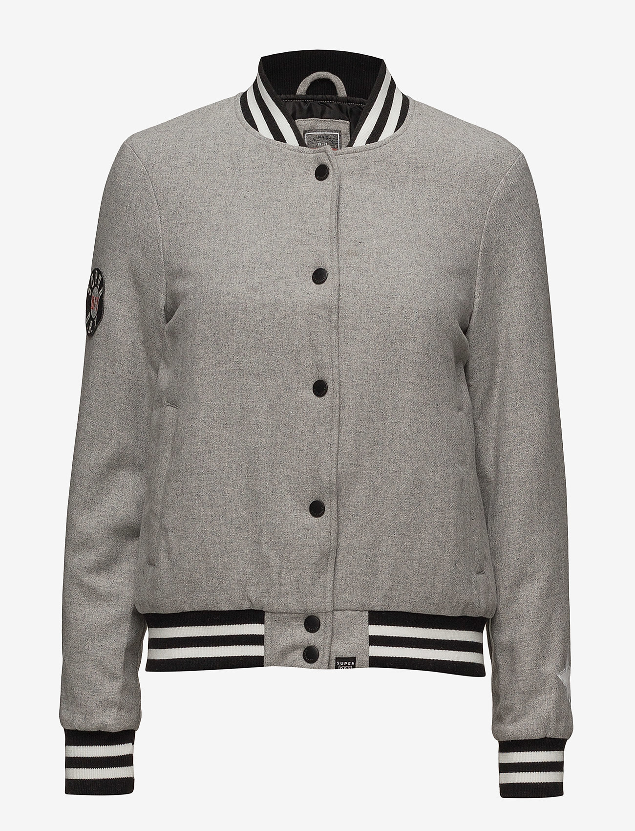 VARSITY BOMBER - GREY MARL