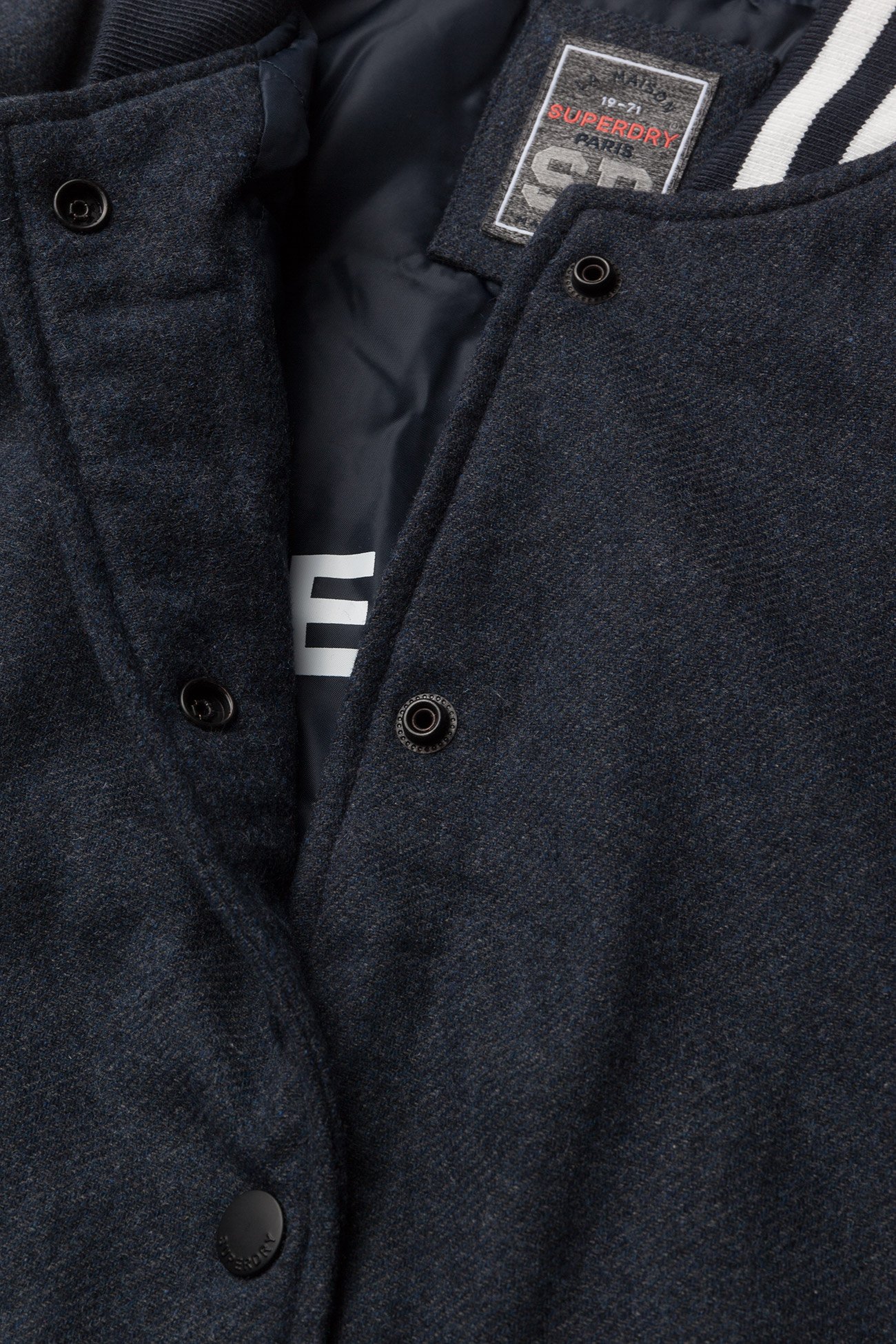 Superdry - VARSITY BOMBER - navy marl - 3