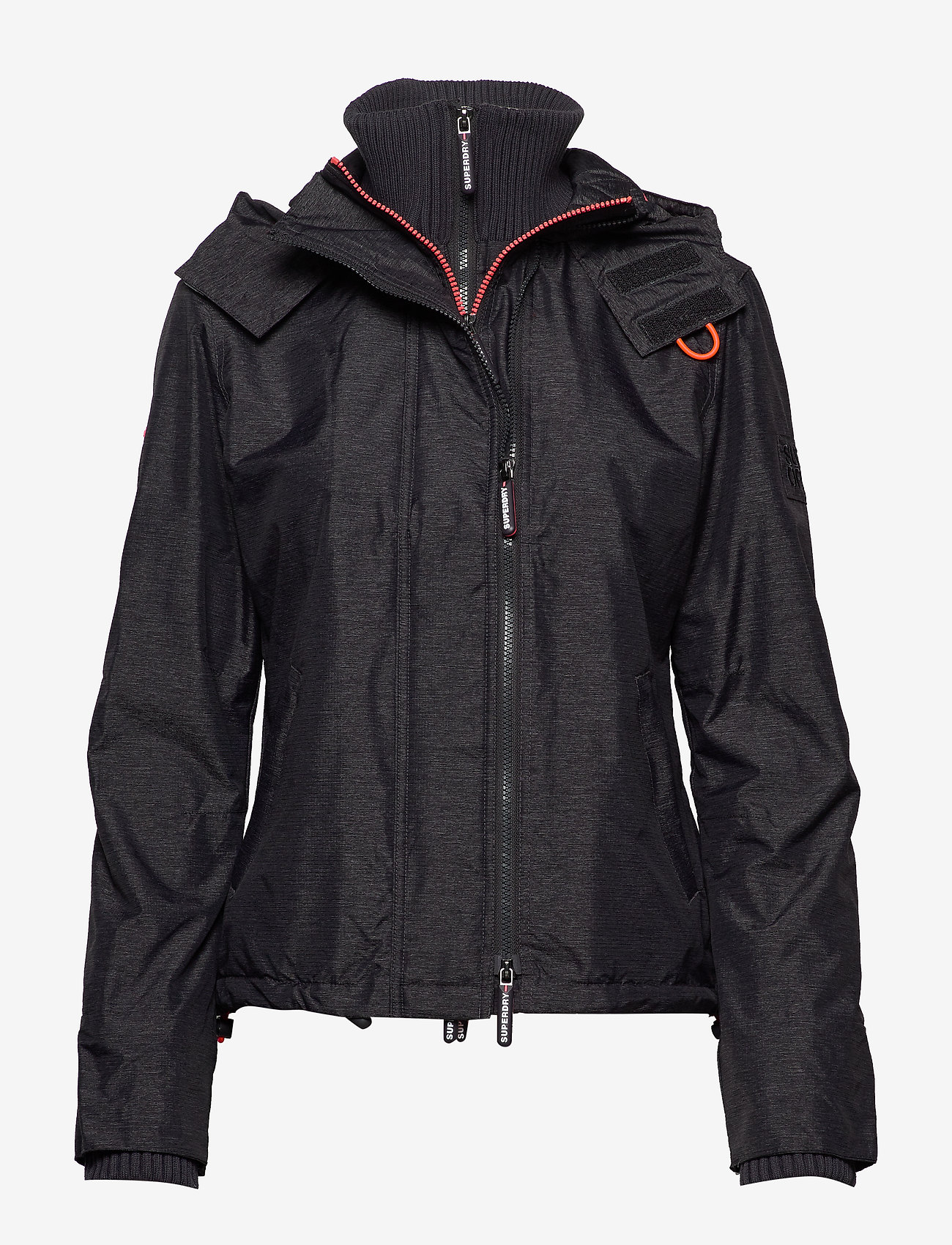 Superdry - POP ZIP HOOD ARCTIC WNDCTR NB - mid charcoal marl/shock coral - 1