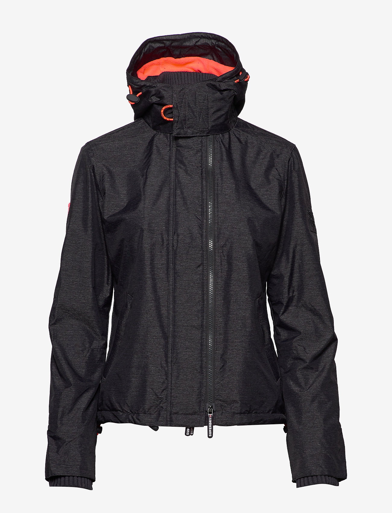 Superdry - POP ZIP HOOD ARCTIC WNDCTR NB - mid charcoal marl/shock coral - 2