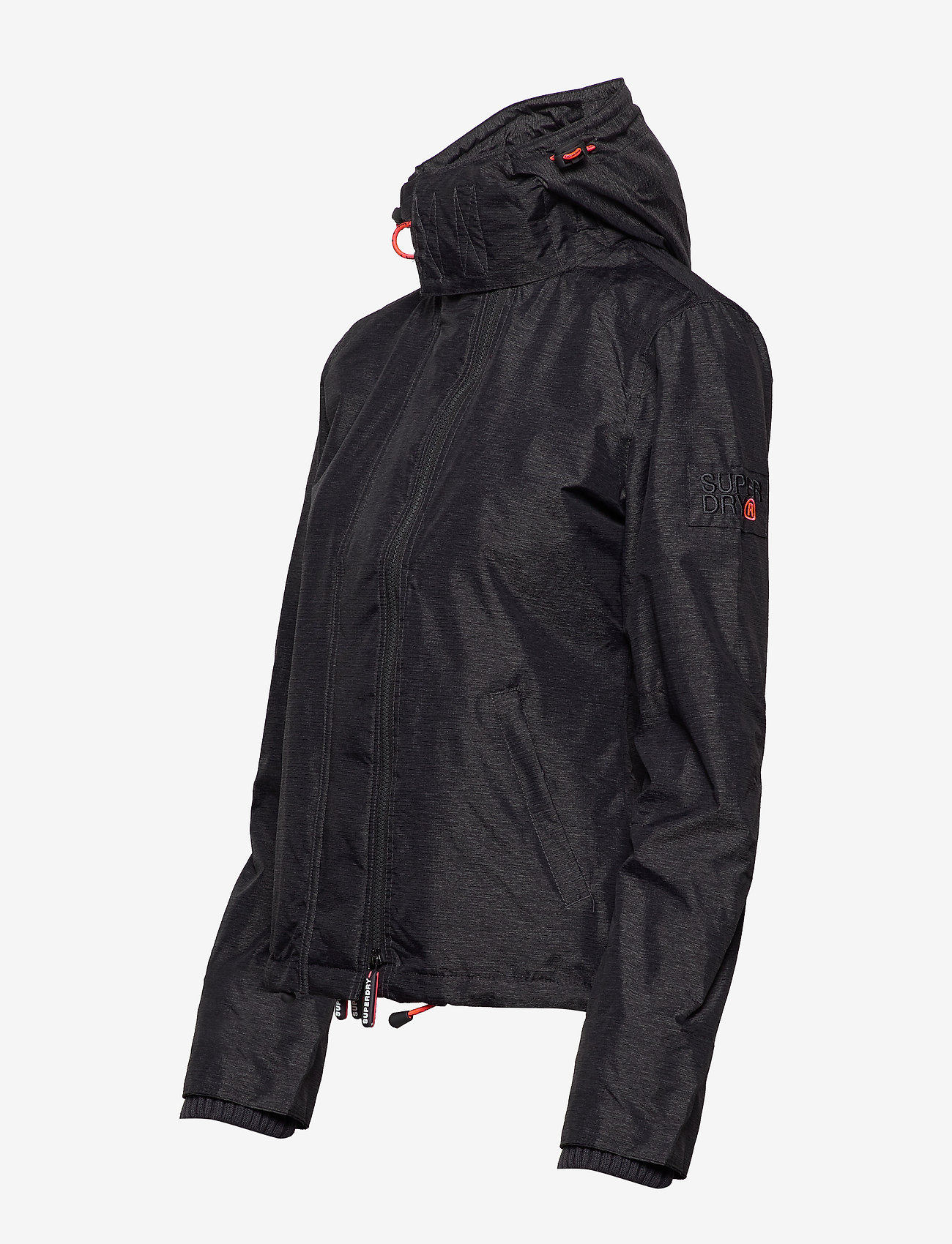 Superdry - POP ZIP HOOD ARCTIC WNDCTR NB - mid charcoal marl/shock coral - 4