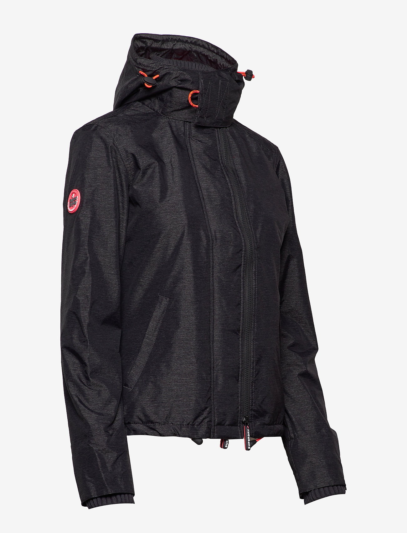 Superdry - POP ZIP HOOD ARCTIC WNDCTR NB - mid charcoal marl/shock coral - 5