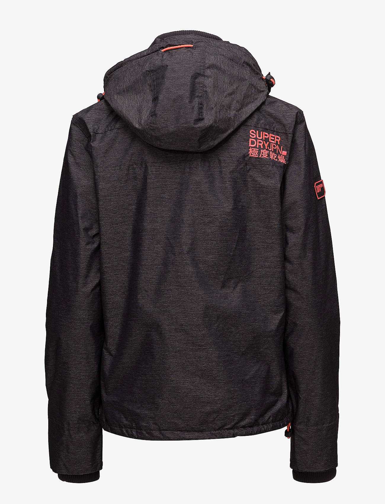 Superdry - POP ZIP HOOD ARCTIC WNDCHEATER - mid charcoal marl/shock coral - 2