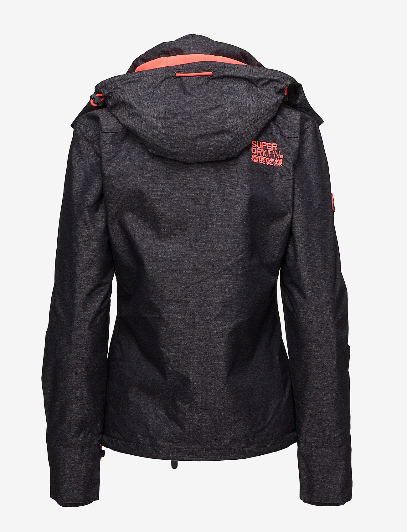 Superdry - POP ZIP HOOD ARCTIC WNDCHEATER - mid charcoal marl/shock coral - 2