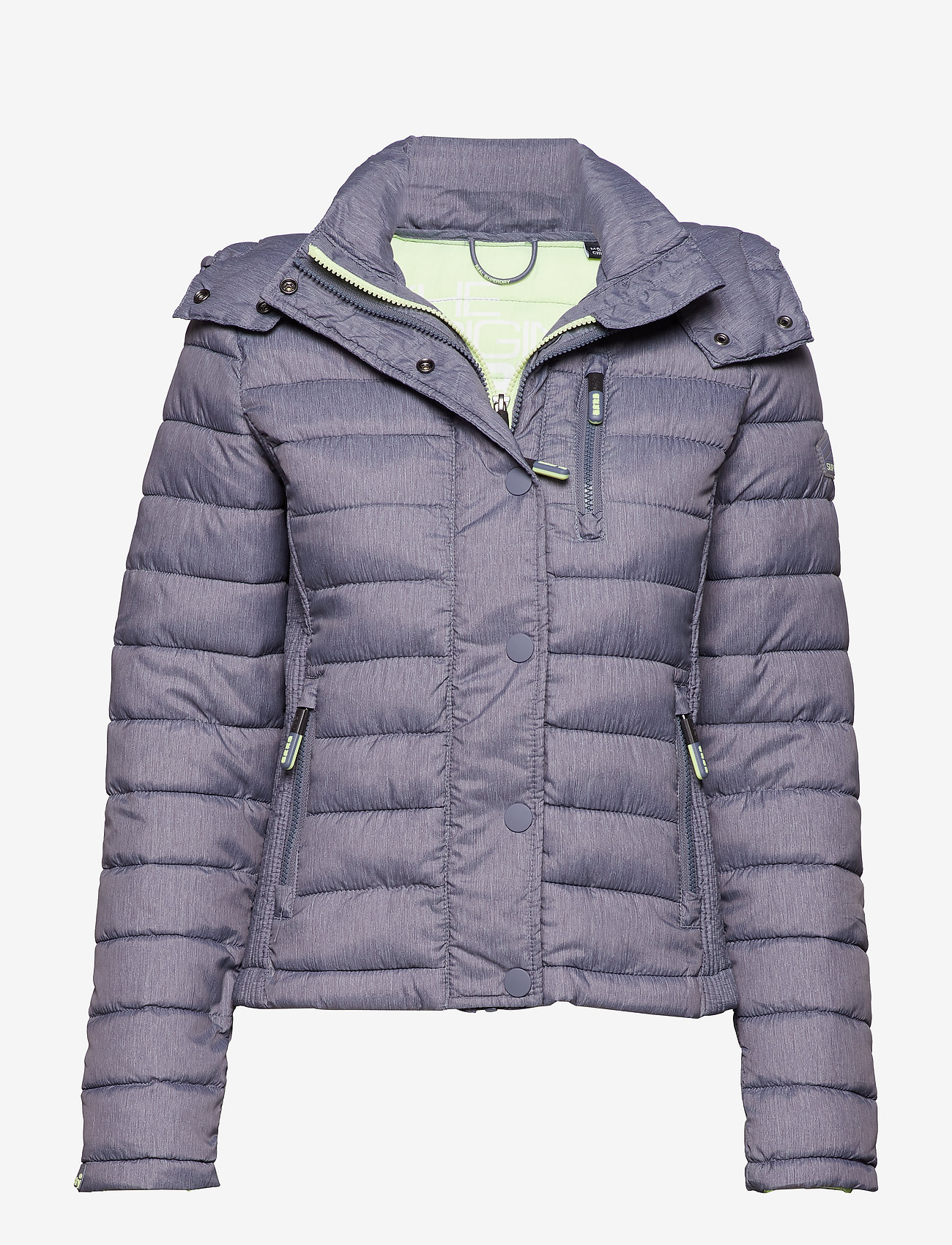 Superdry - FUJI SLIM DOUBLE ZIP HOOD - denim marl - 0