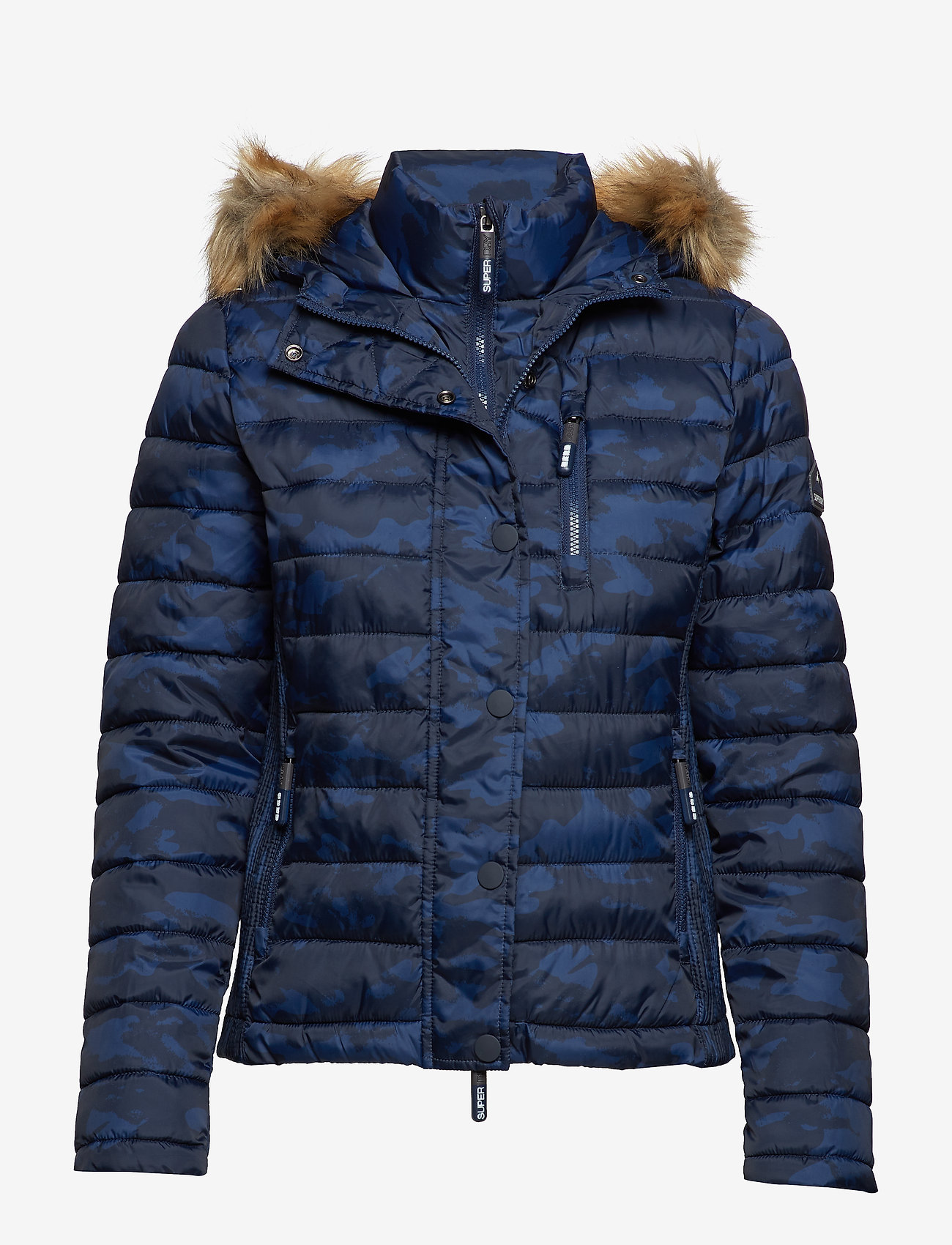 Superdry - FUJI SLIM DOUBLE ZIP HOOD - blue camo - 1