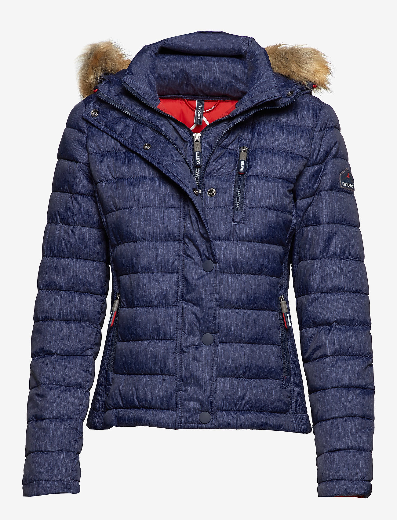 Superdry - FUJI SLIM DOUBLE ZIP HOOD - ink marl - 0