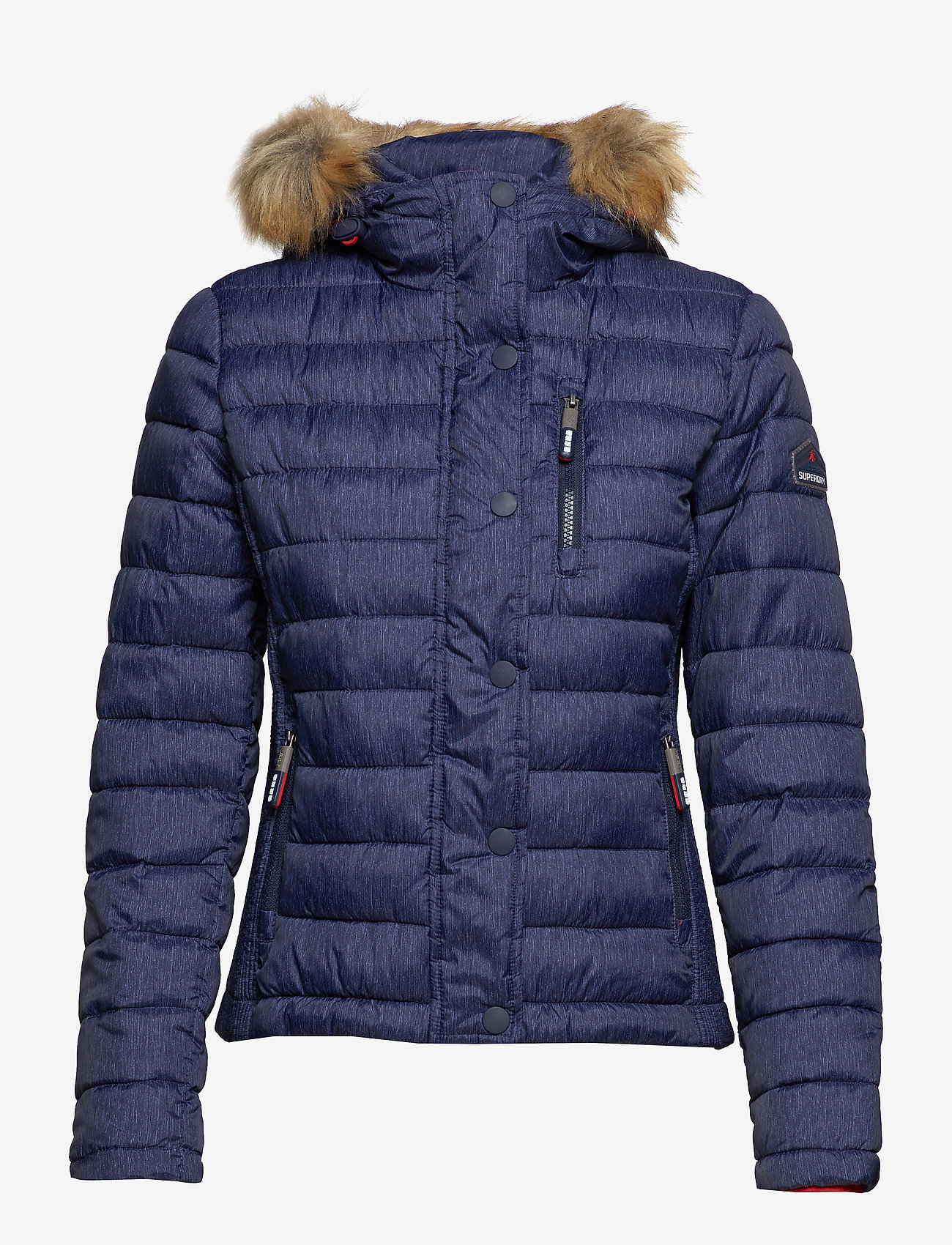 Superdry - FUJI SLIM DOUBLE ZIP HOOD - ink marl - 1