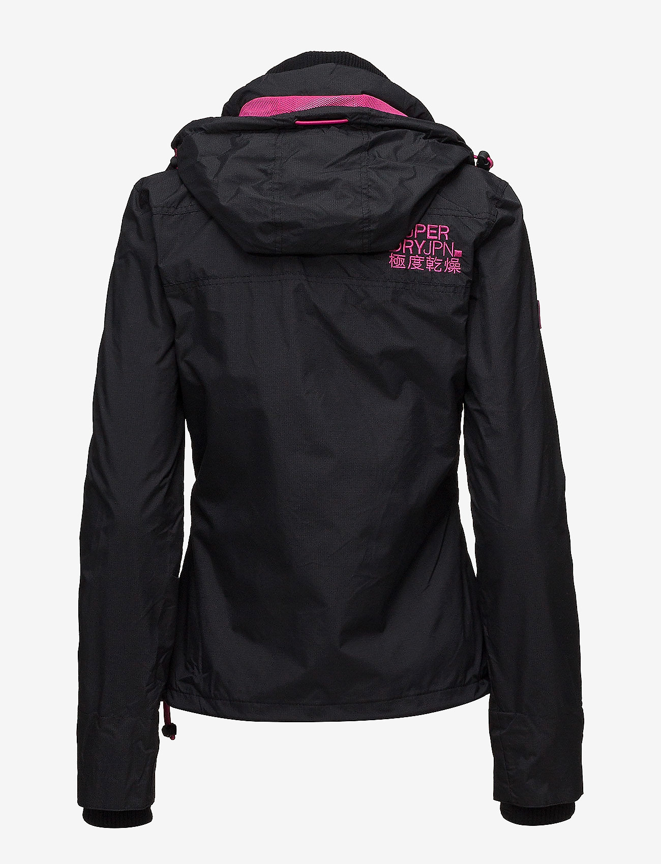 Superdry - TECH HOODED POP ZIP WNDCHEATER - black/raspberry - 2