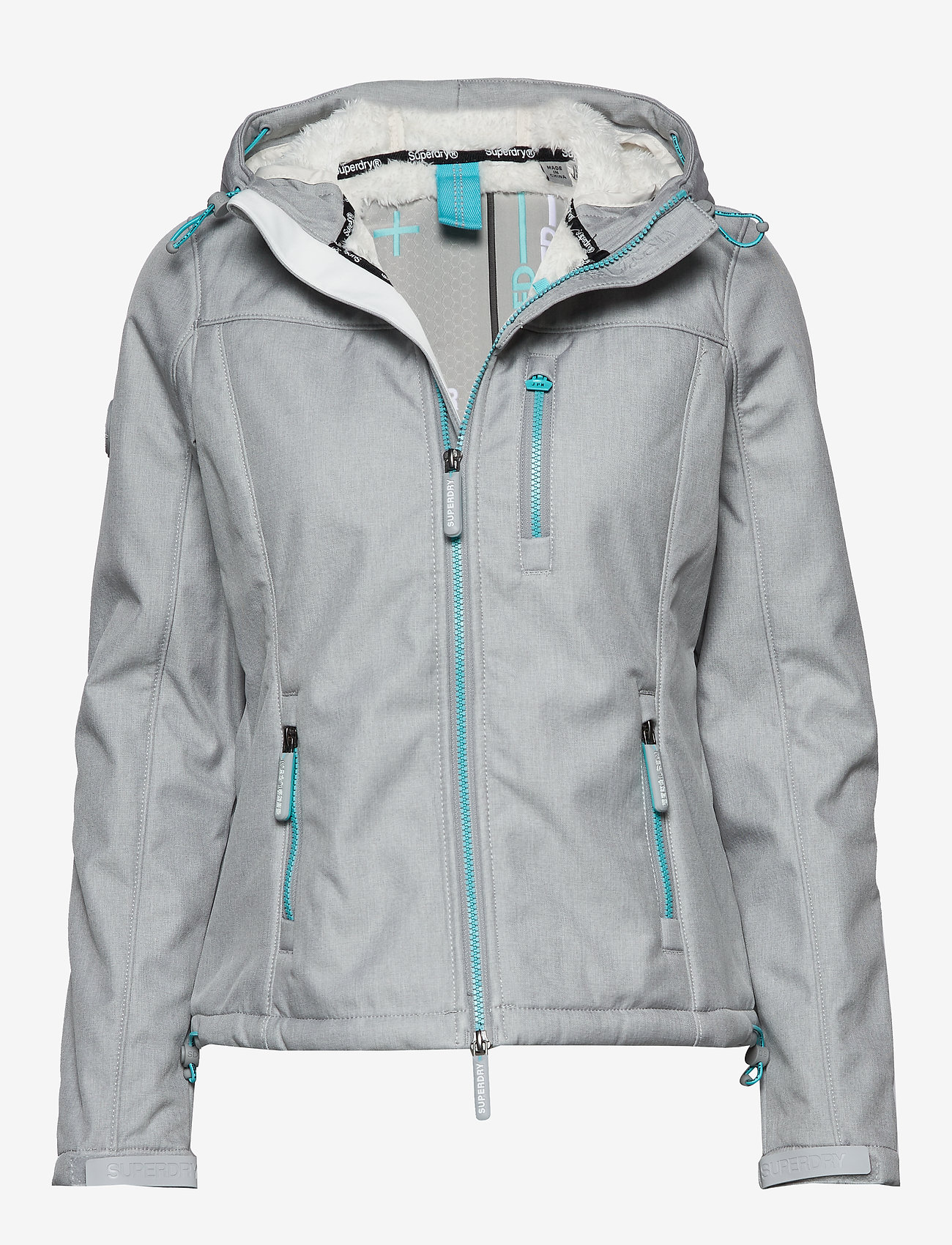 Superdry - SD HOODED WINTER WINDTREKKER - heelflip grey marl/blue turquoise - 0