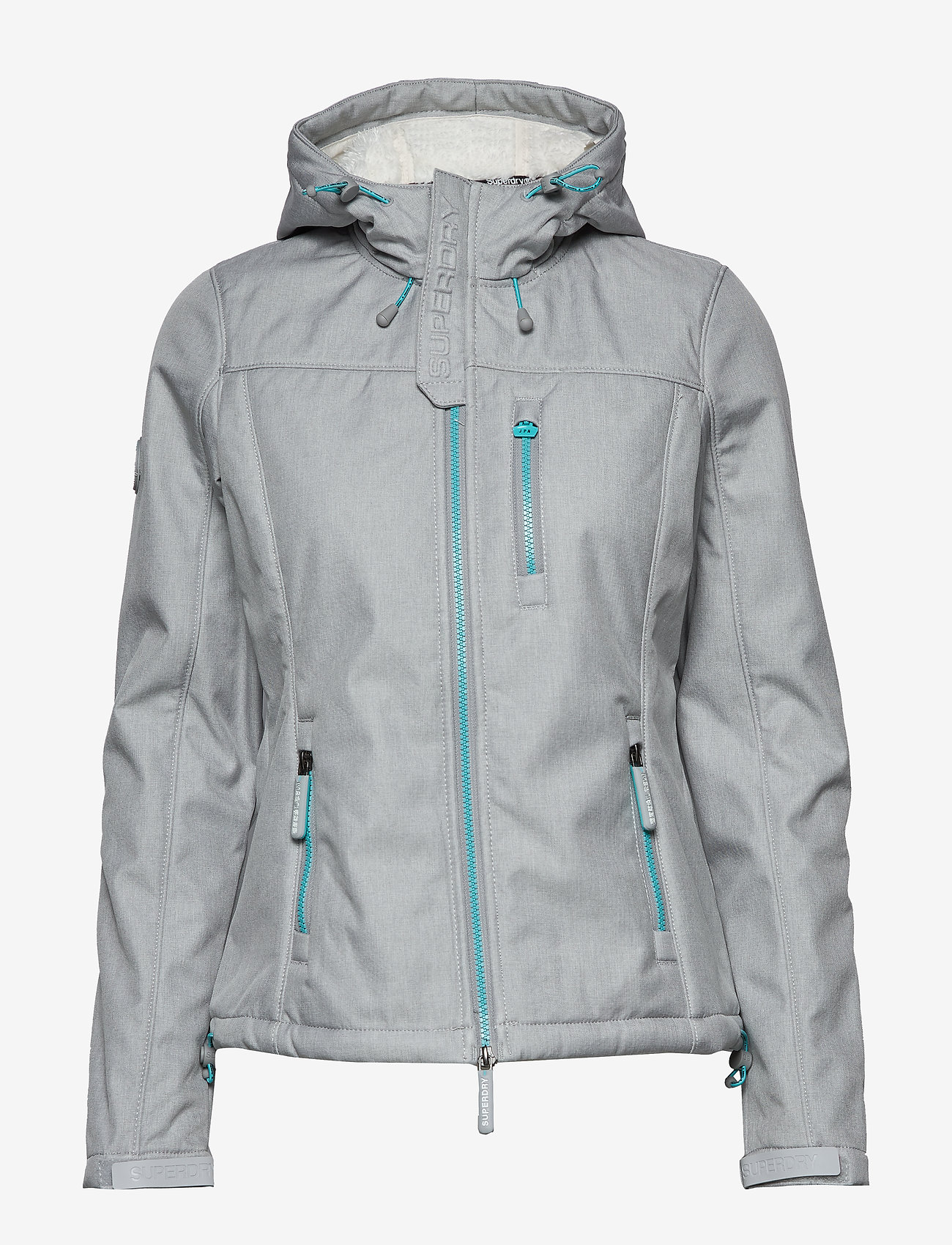 Superdry - SD HOODED WINTER WINDTREKKER - heelflip grey marl/blue turquoise - 1