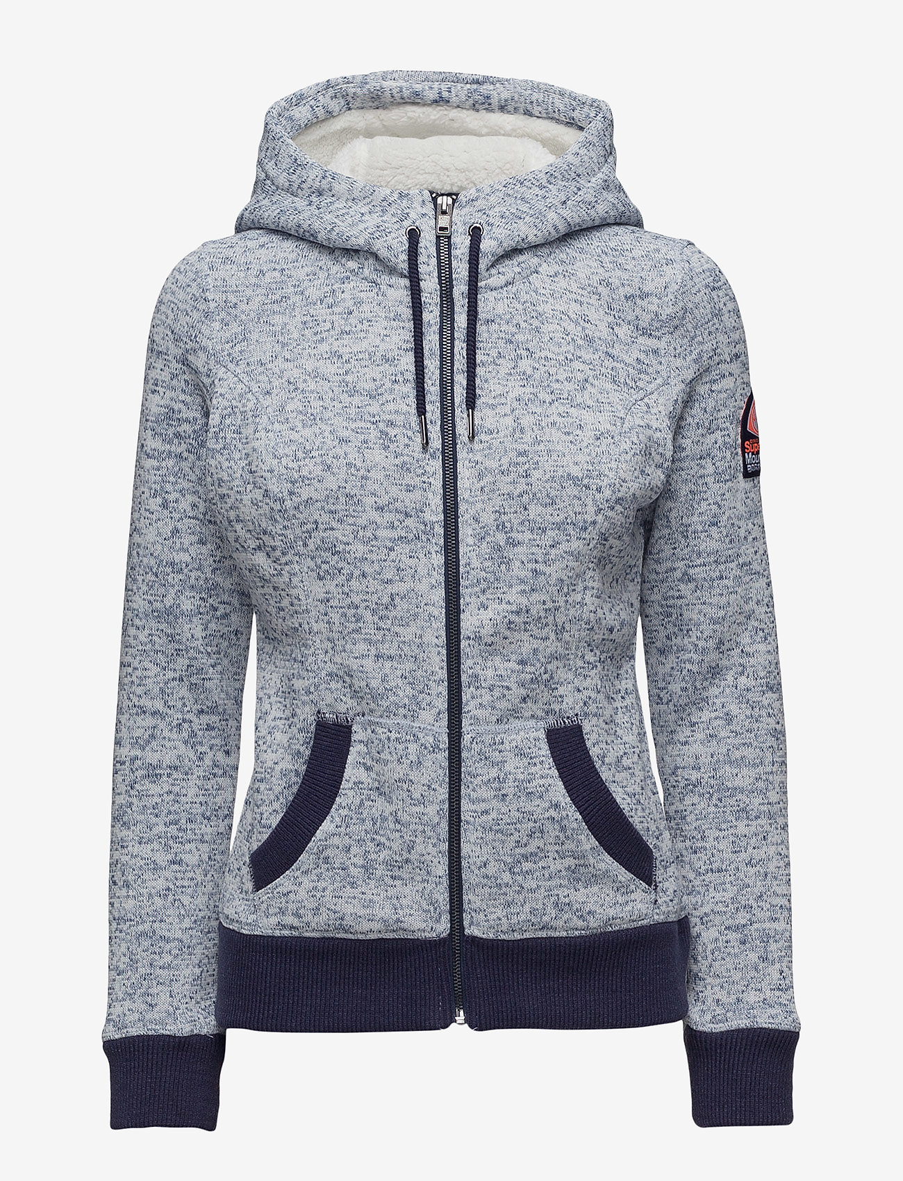 SUPERDRY STORM ZIPHOOD - PENN MARL BLUE