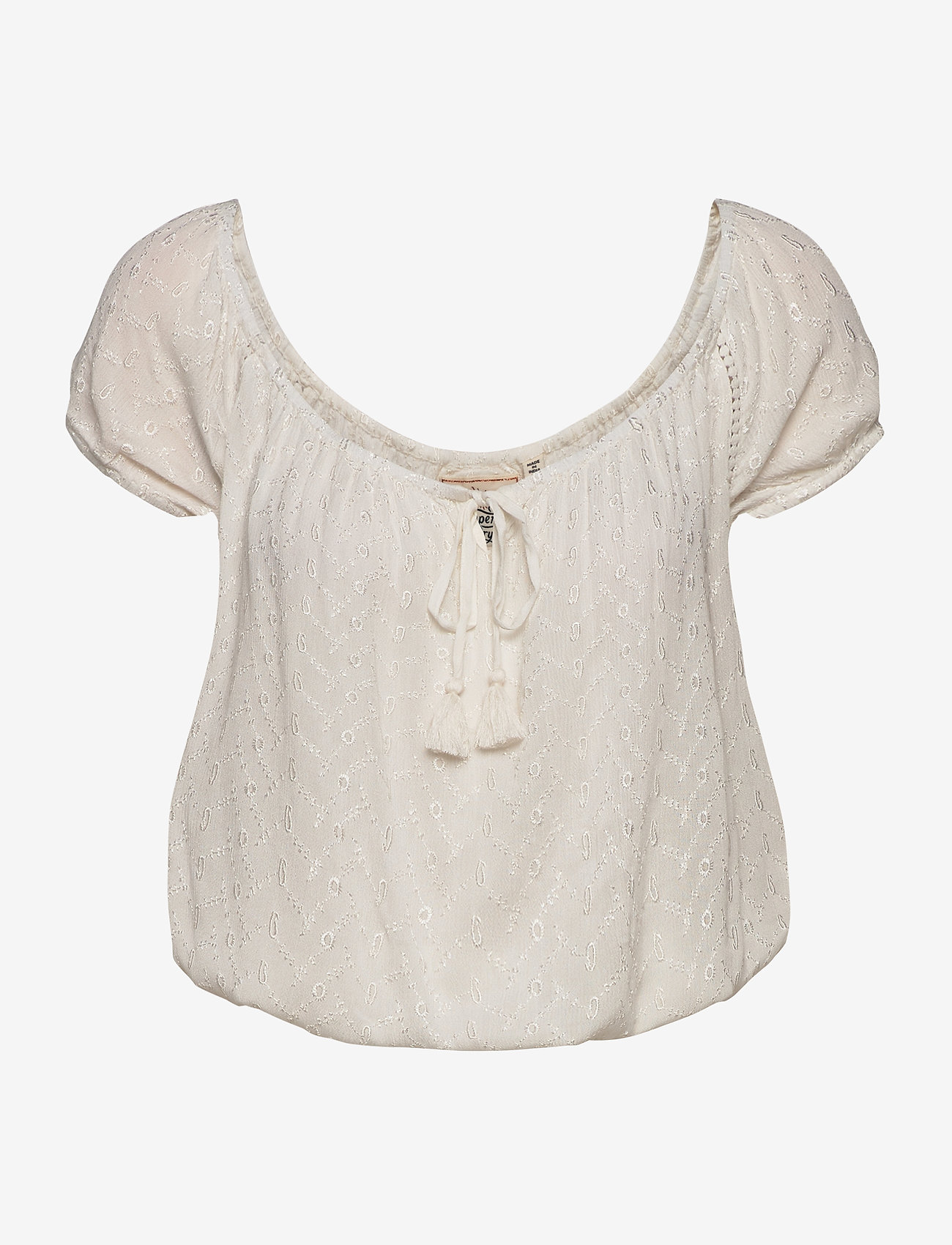 Superdry - BARDOT BOHO CROP BLOUSE - off white - 0