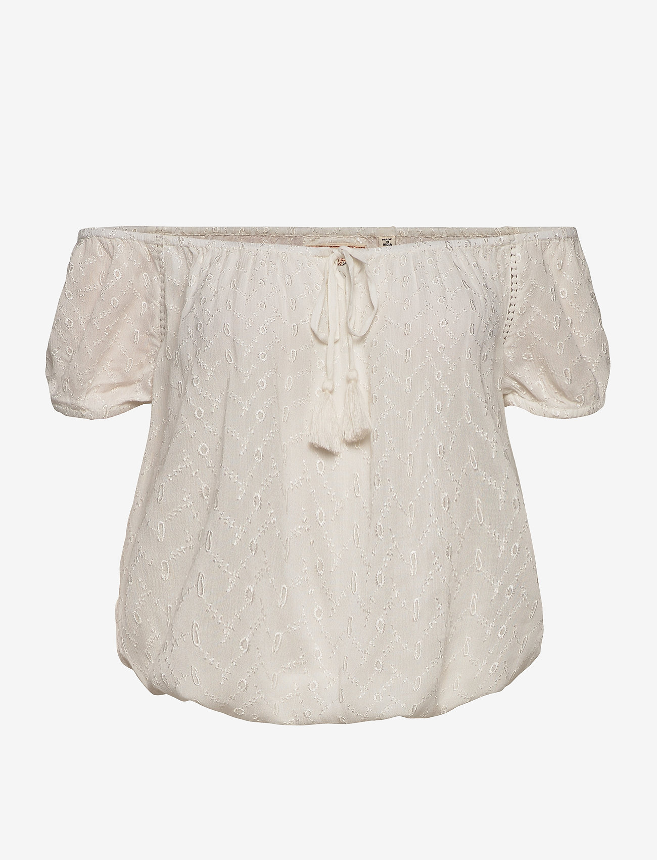 Superdry - BARDOT BOHO CROP BLOUSE - off white - 1