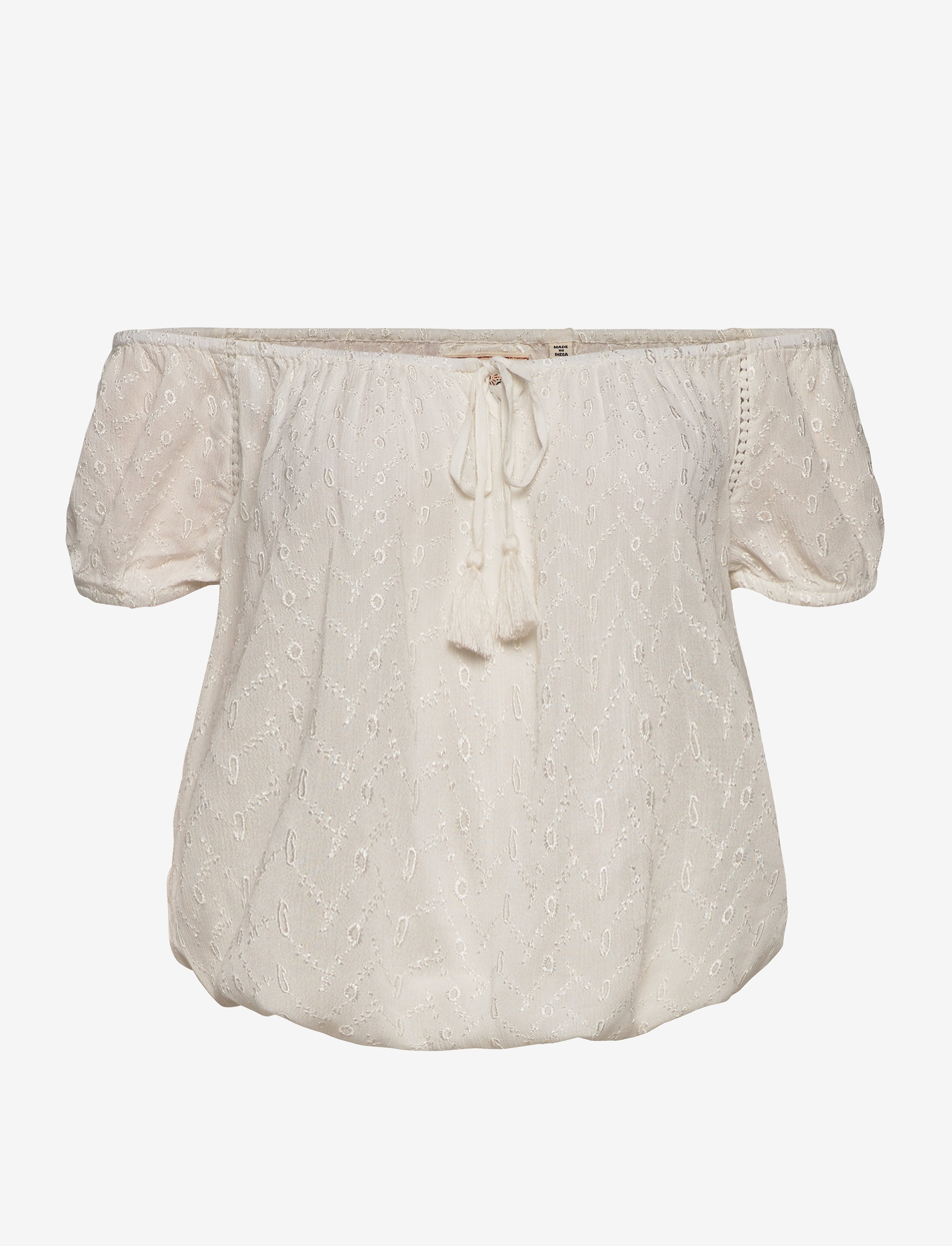 Superdry - BARDOT BOHO CROP BLOUSE - off white - 1