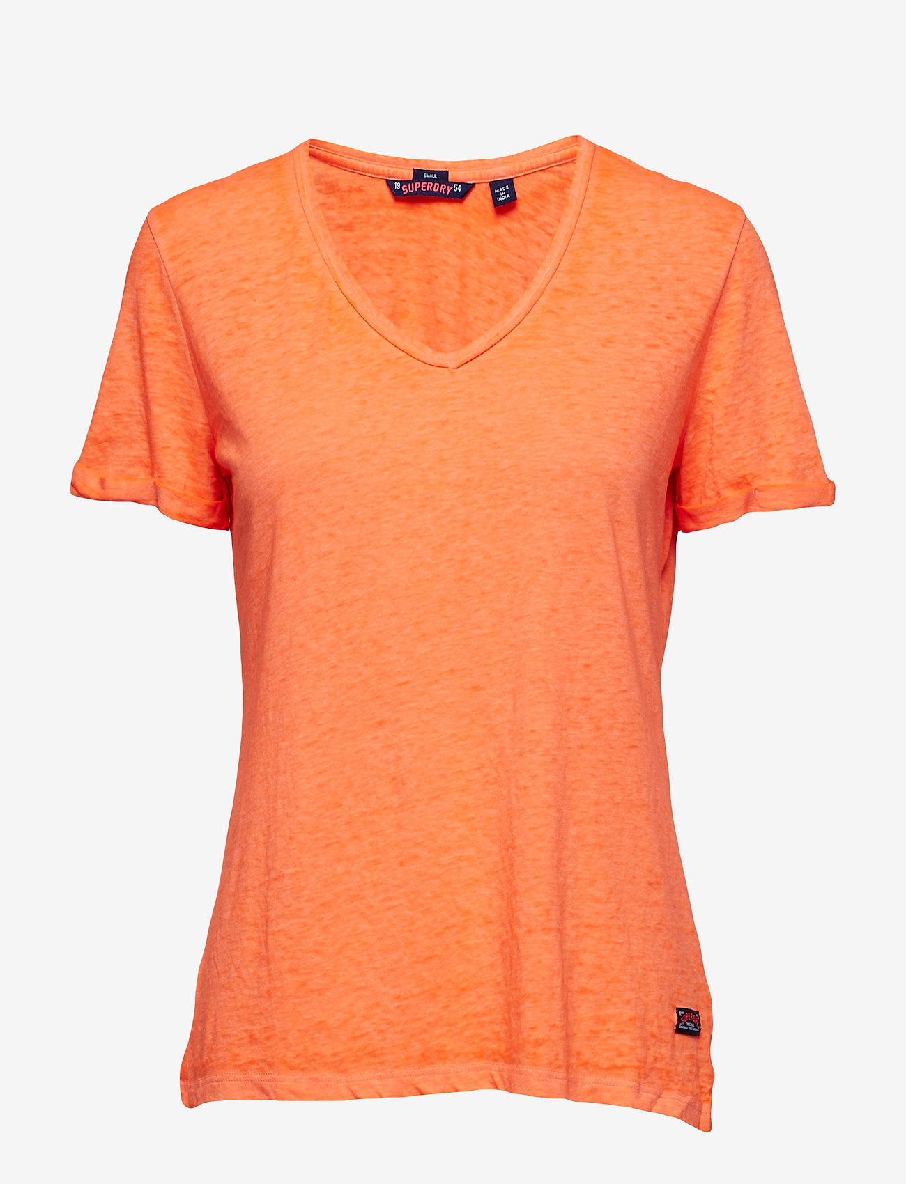 BURNOUT VEE TEE - NEON CORAL